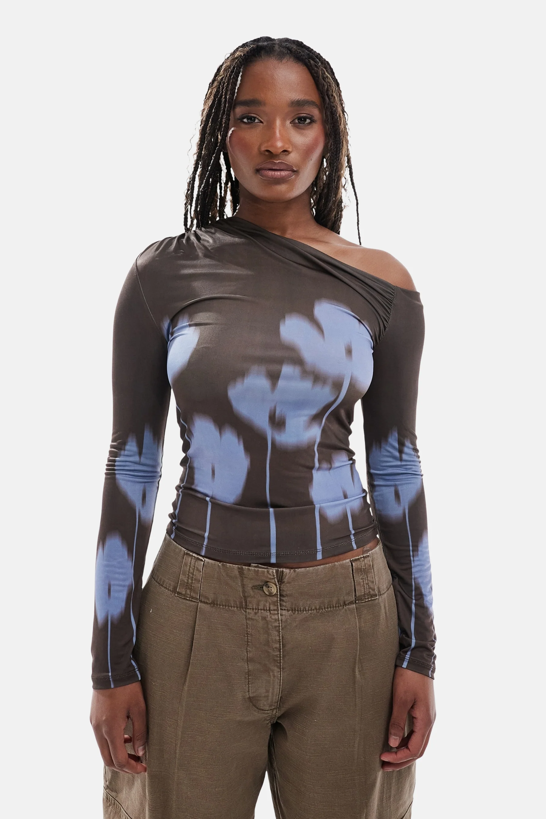 T-shirt met lange mouwen - bruin
