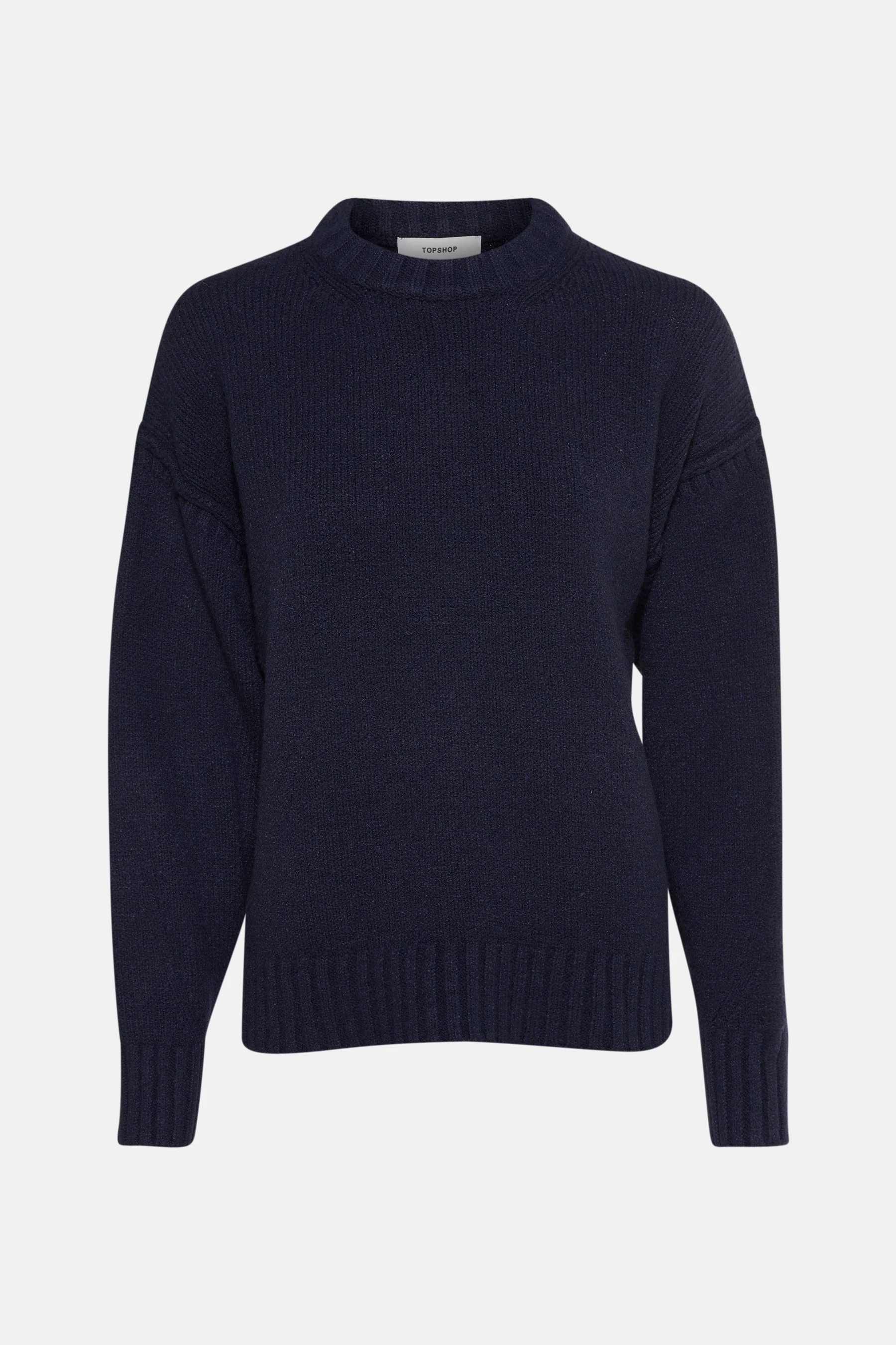 Pull met ronde hals - blauw