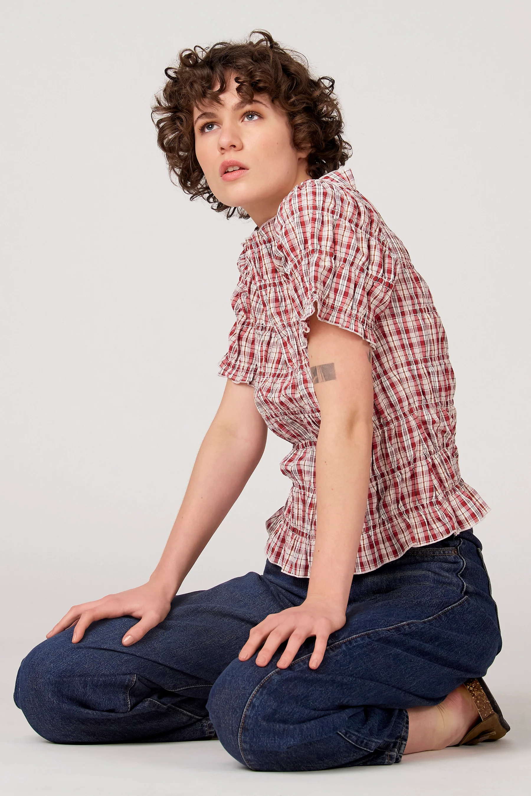 Blouse met korte mouwen - rood - Image 4