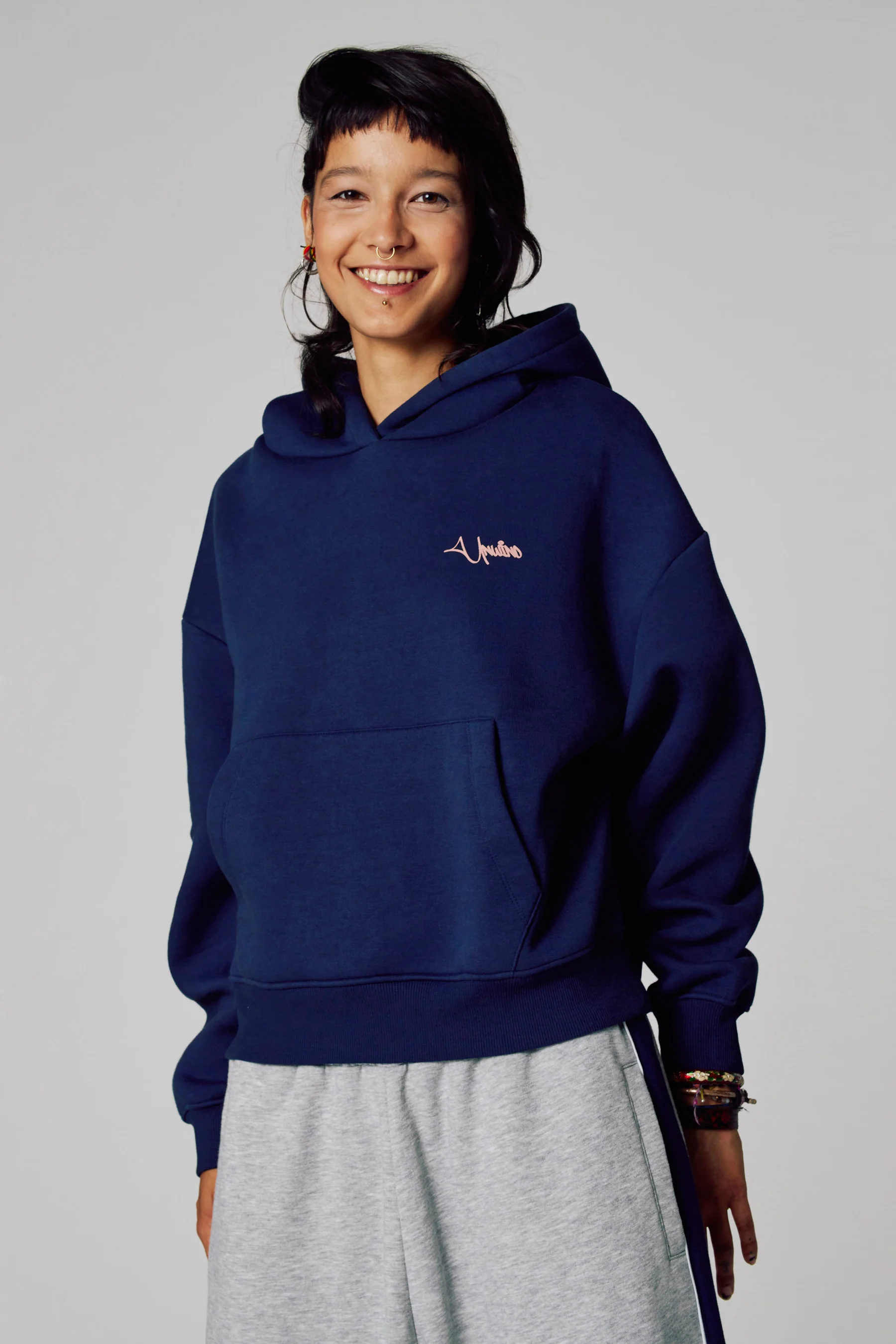 Sweater met kap - blauw - Image 3