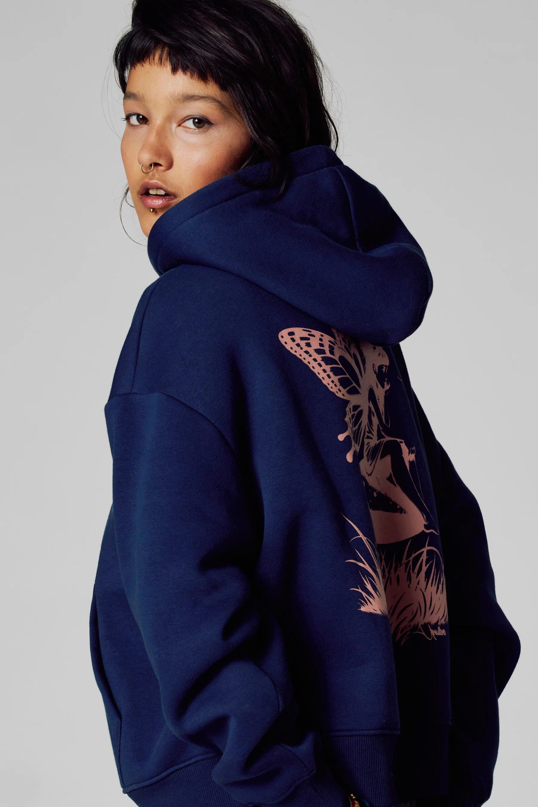 Sweater met kap - blauw - Image 4
