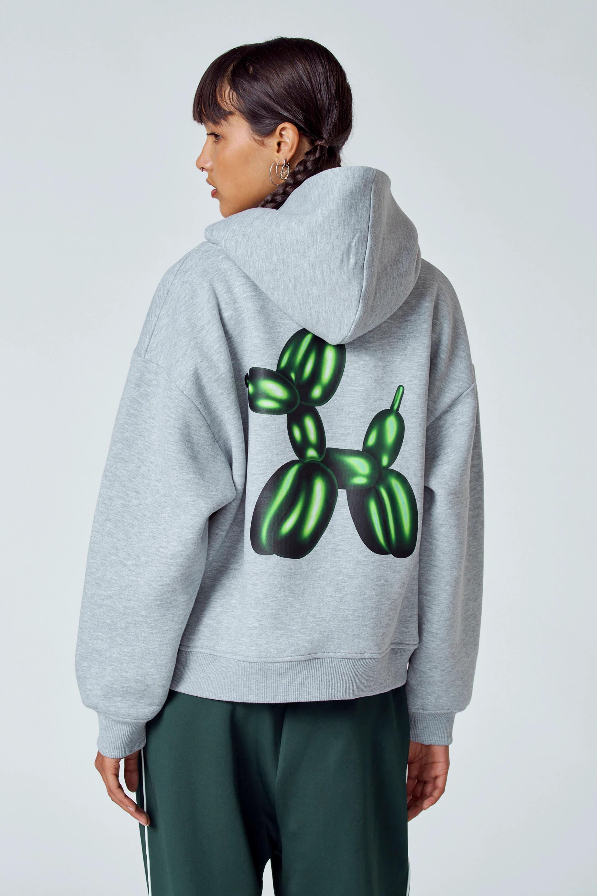 Sweater met kap - grijs