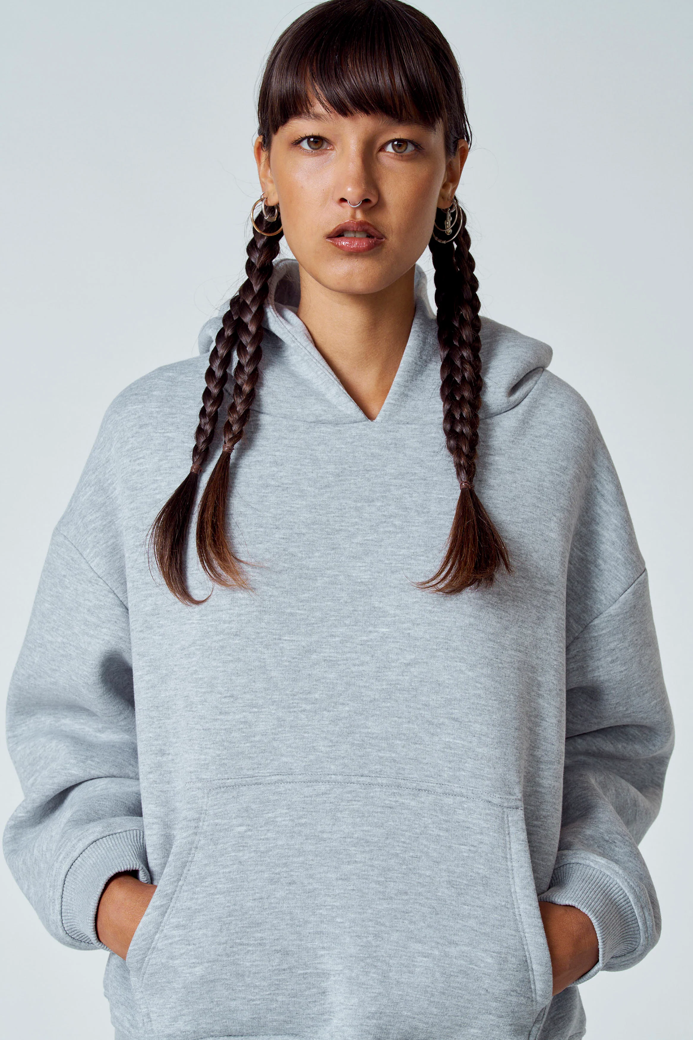 Sweater met kap - grijs - Image 3