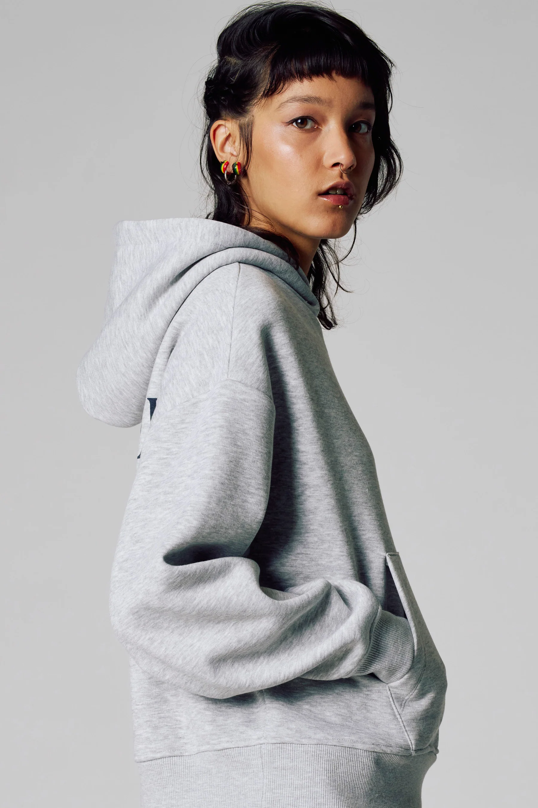 Sweater met kap - grijs - Image 3
