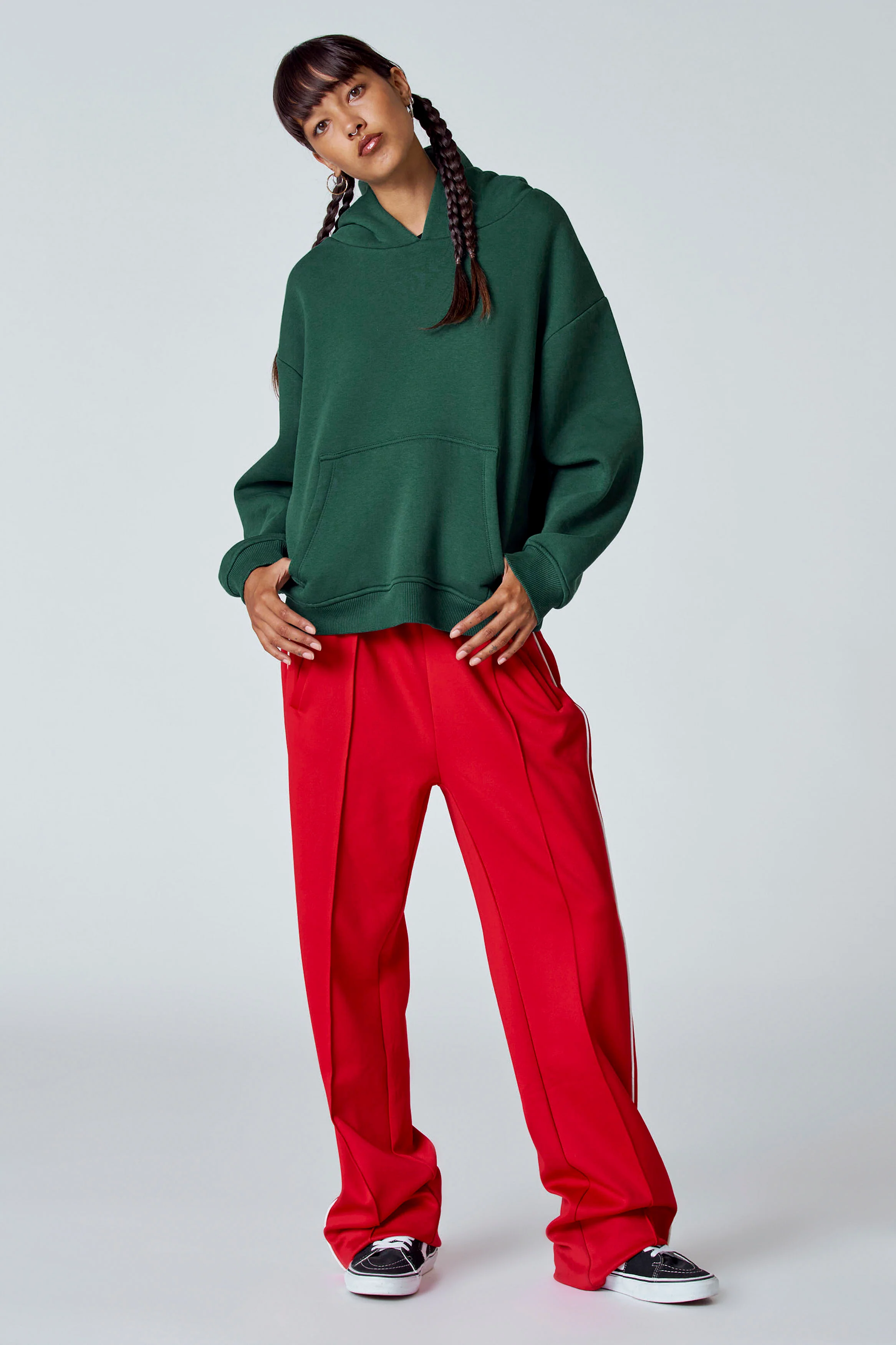 Sweater met kap - groen - Image 2