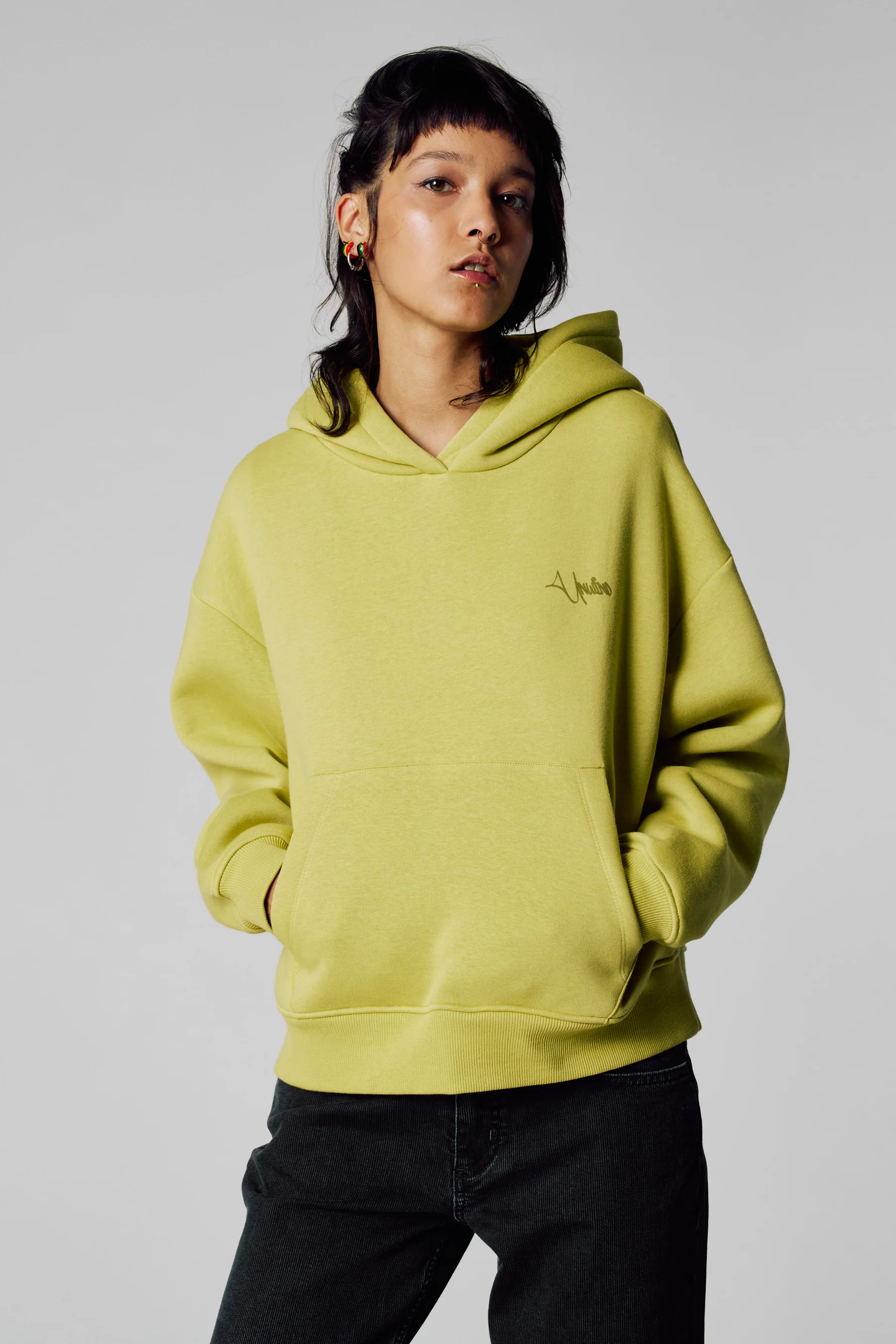 Sweater met kap - groen - Image 3