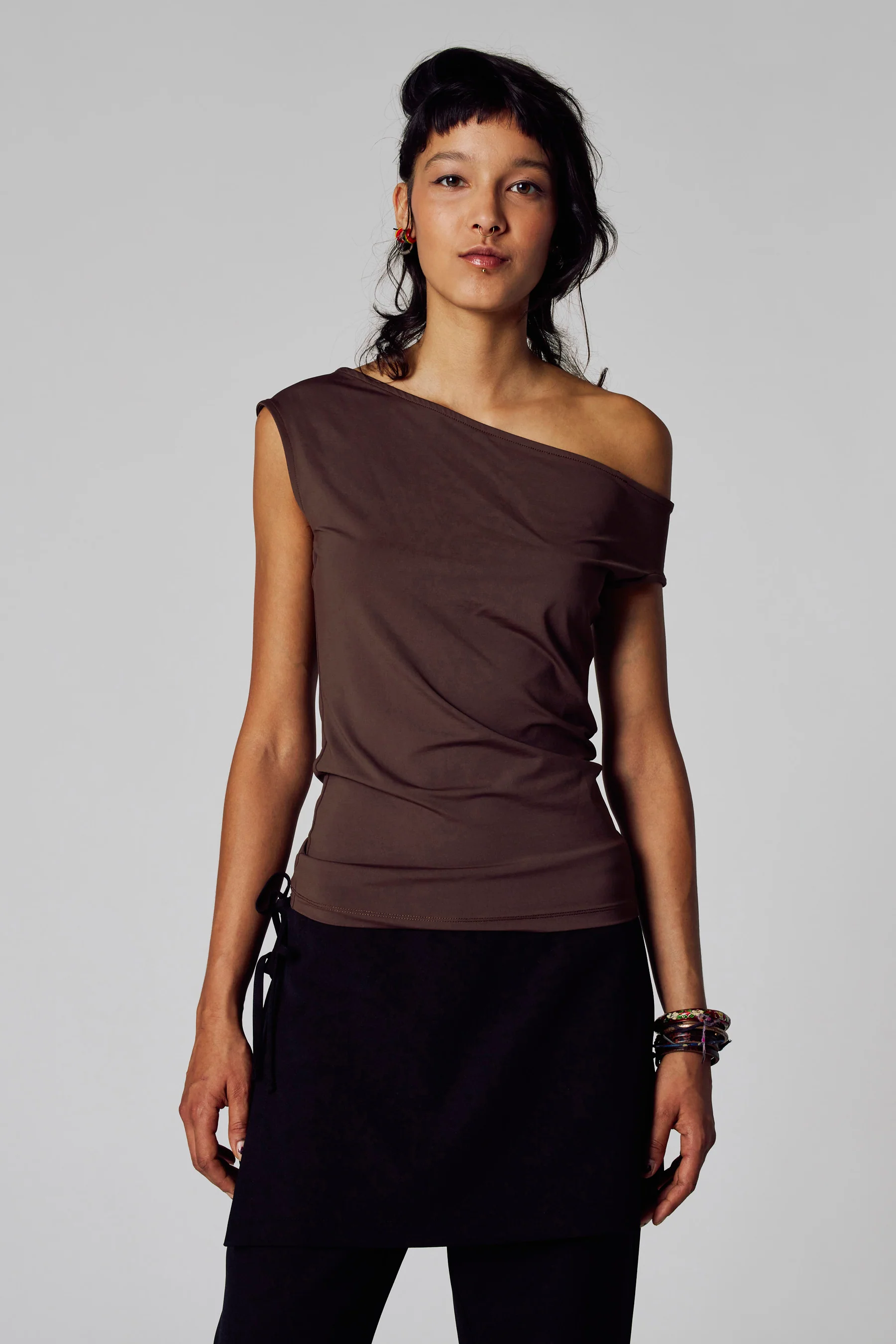T-shirt met korte mouwen - bruin