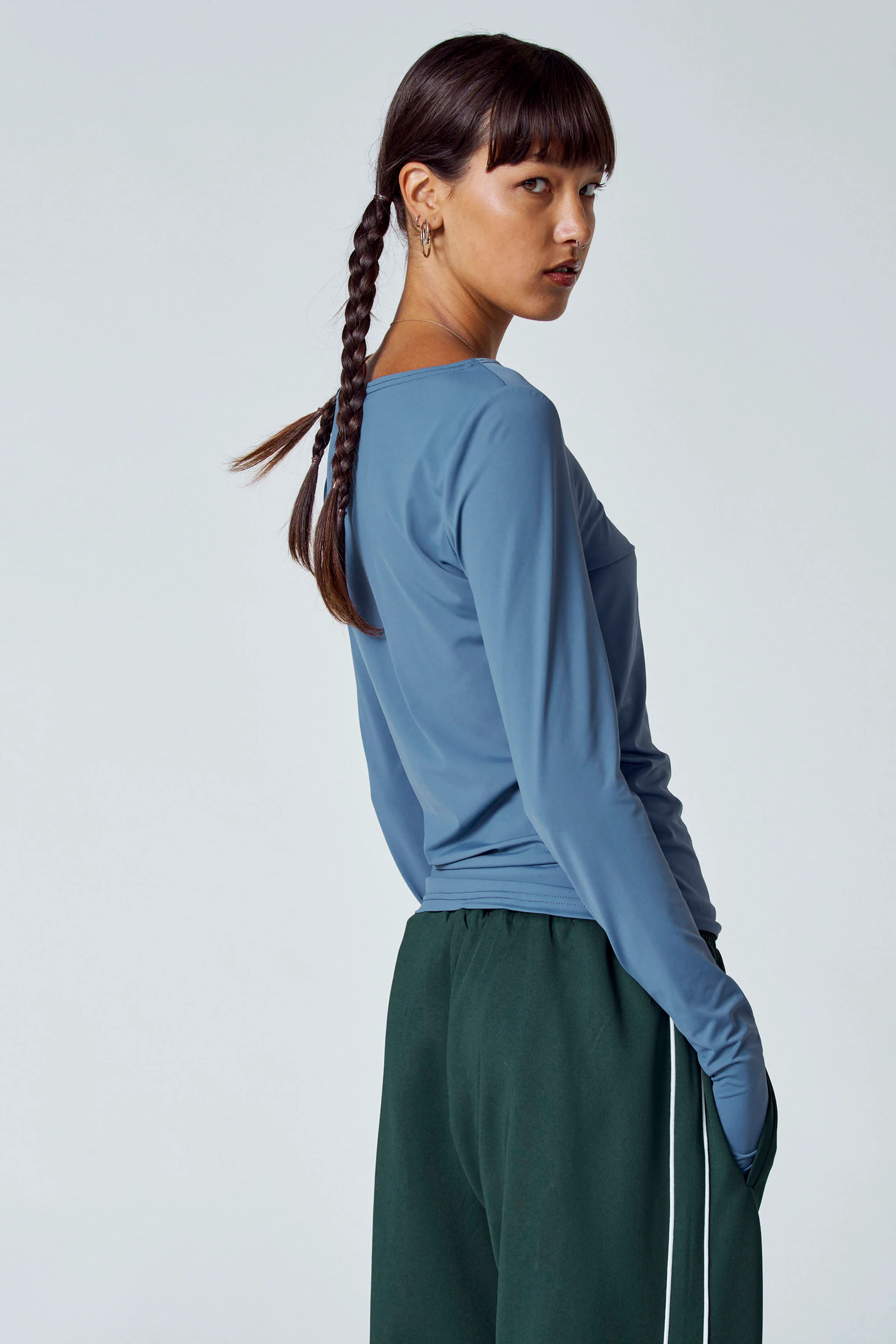 T-shirt met lange mouwen - blauw - Image 3