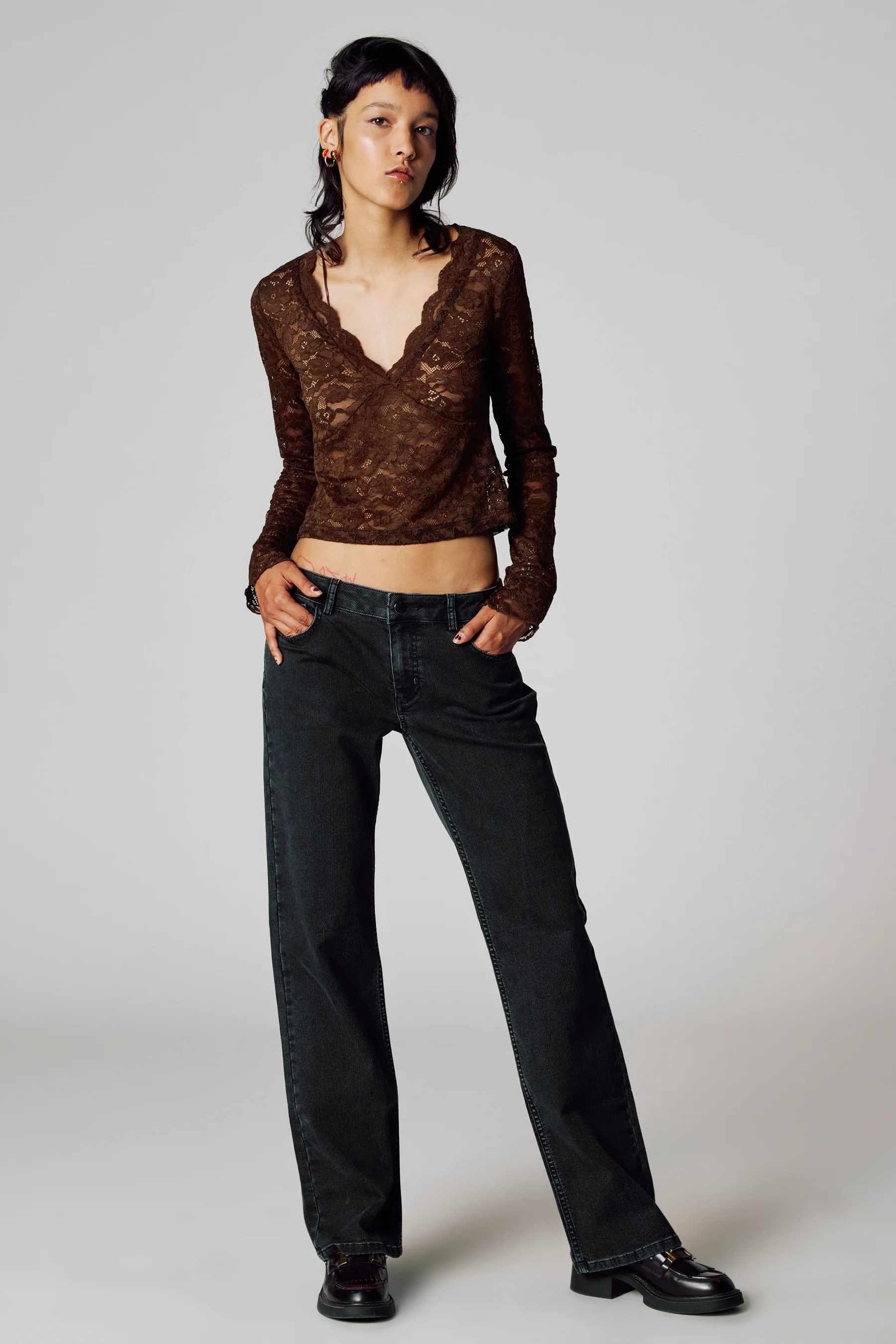 T-shirt met lange mouwen - bruin - Image 4