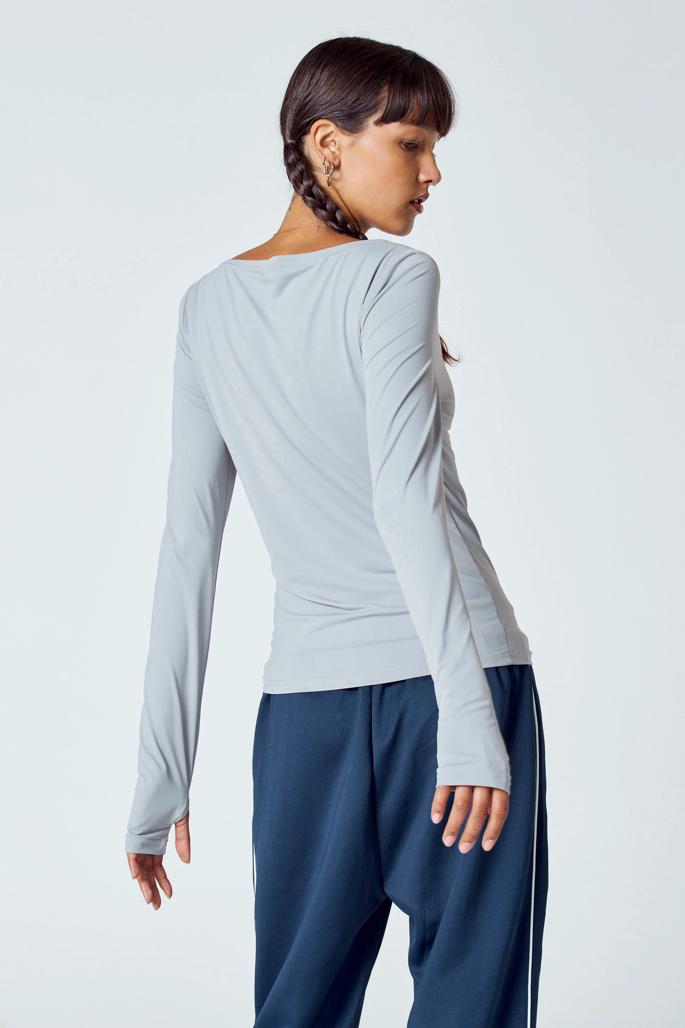 T-shirt met lange mouwen - grijs - Image 3