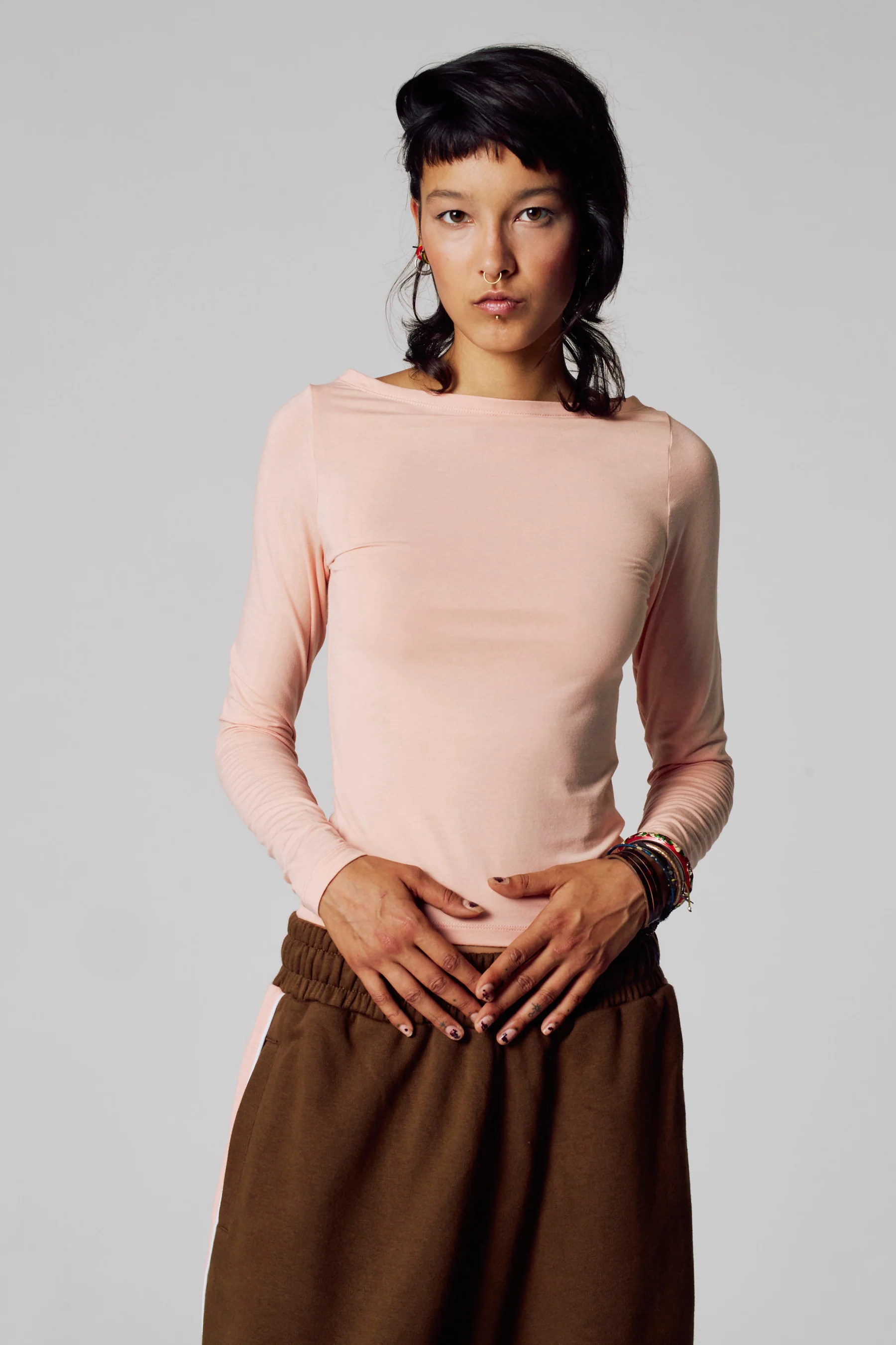 T-shirt met lange mouwen - roze