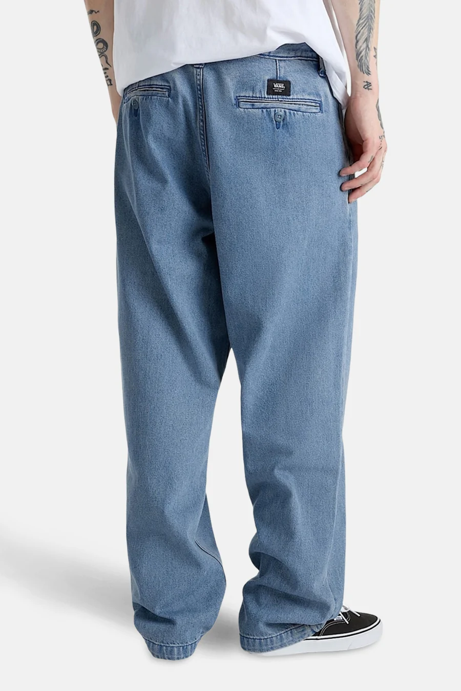 CHECK 5 BAGGY DENIM PANT - mid blue denim - Image 3