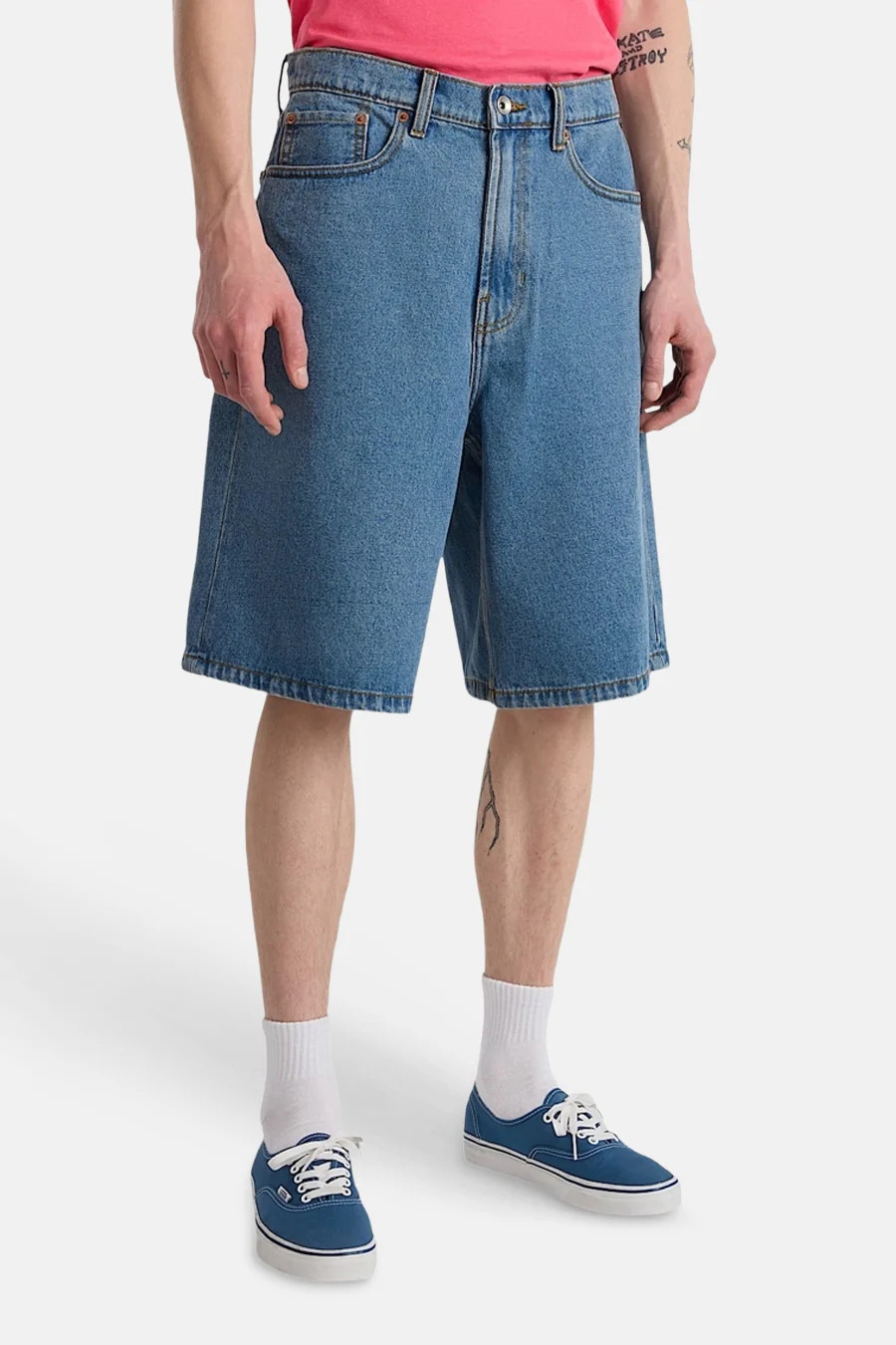 Short - light blue denim