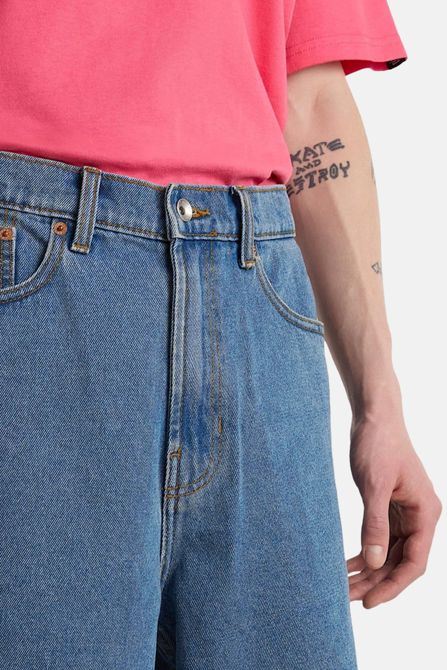 Short - light blue denim - Image 4