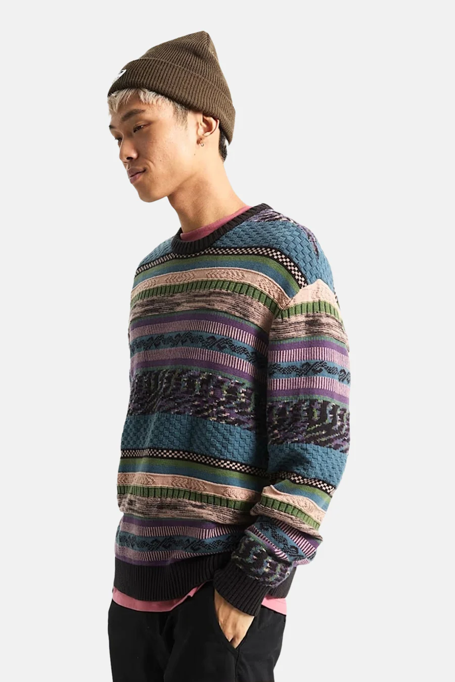 Pull met ronde hals - multicolor