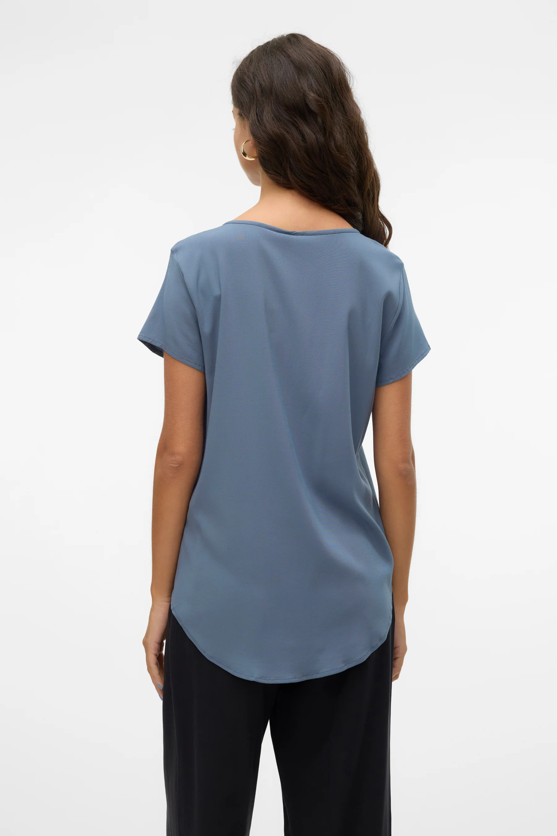 Blouse met korte mouwen - blauw - Image 3