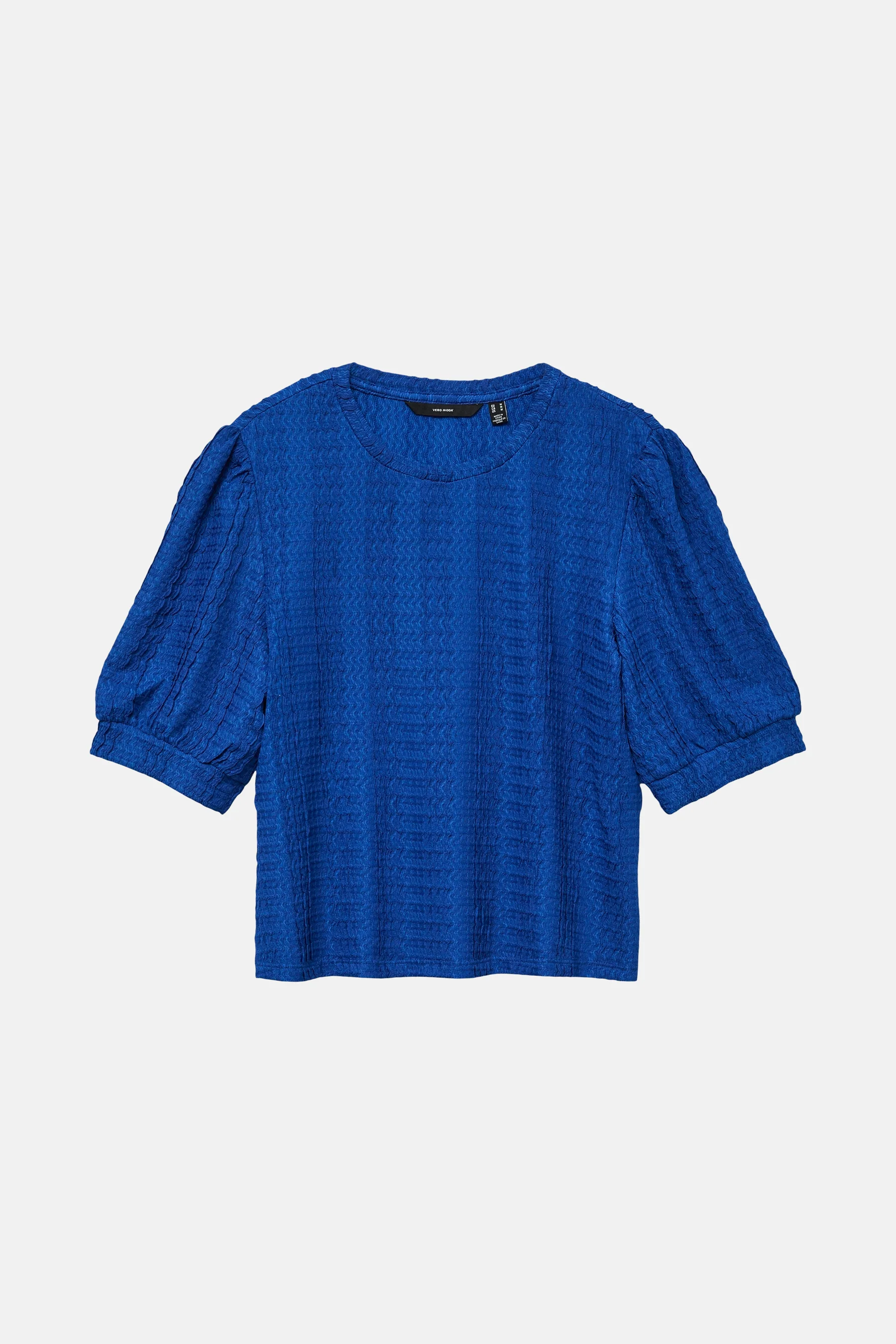 Blouse met korte mouwen - blauw