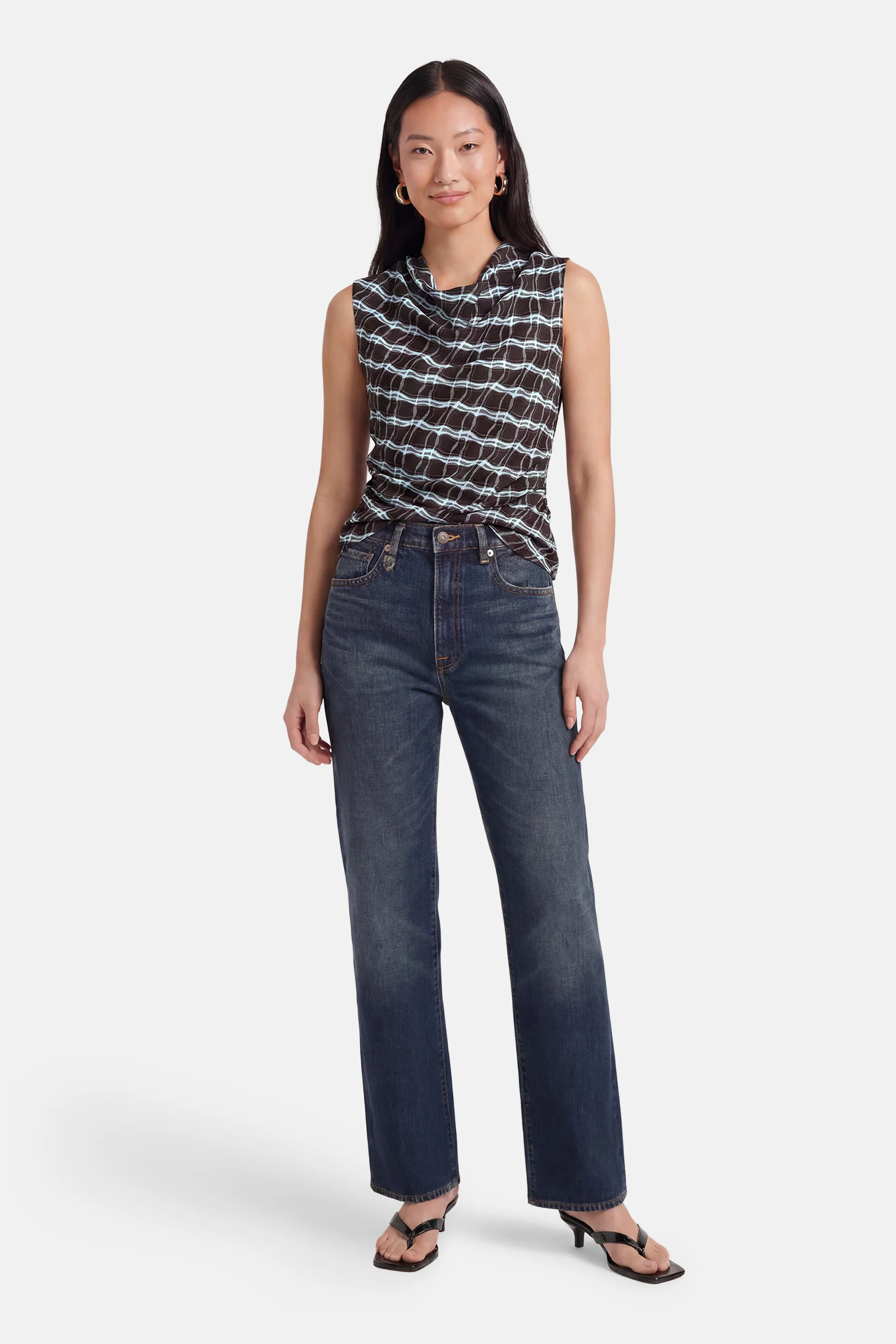 Blouse met korte mouwen - bruin - Image 2