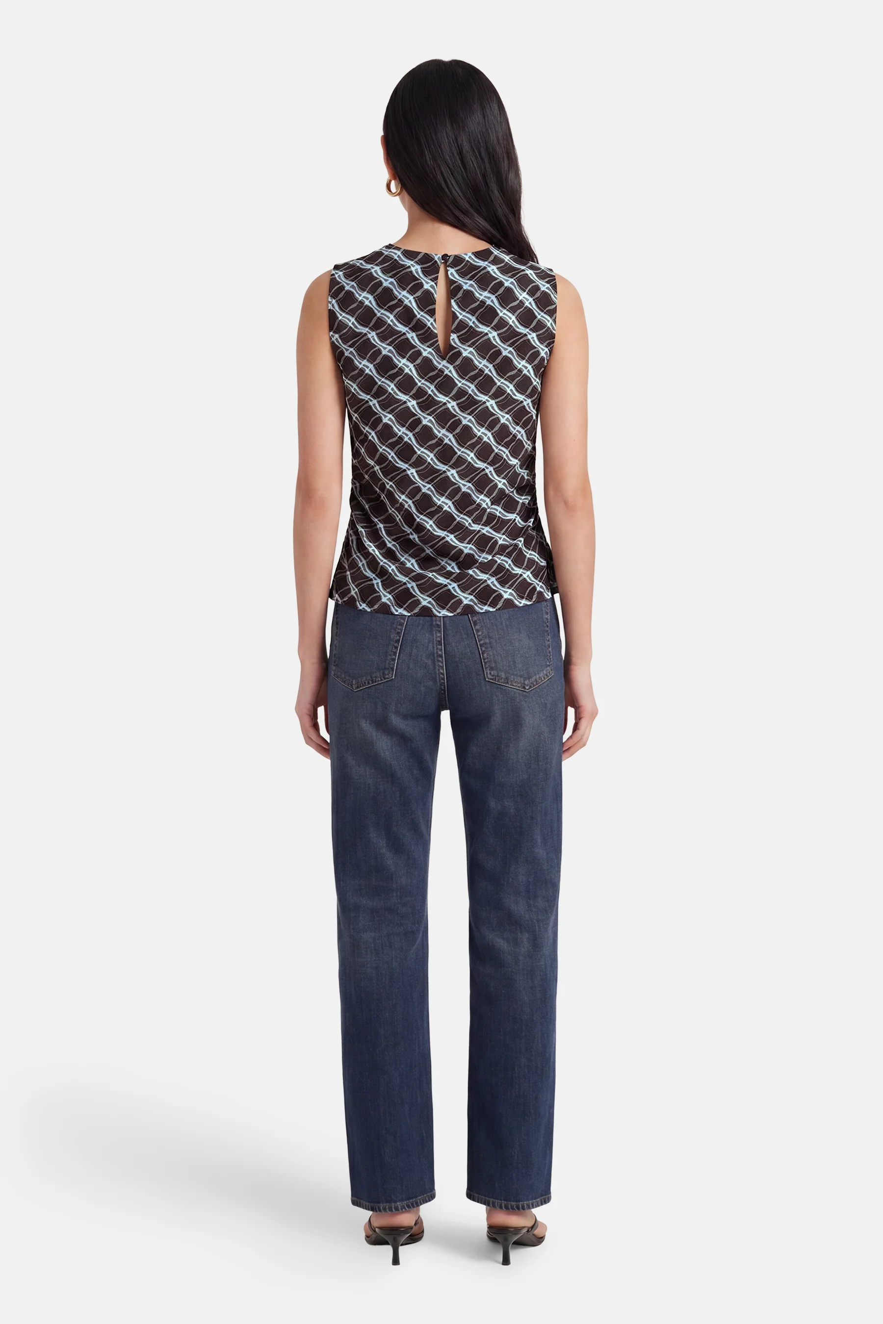 Blouse met korte mouwen - bruin - Image 3