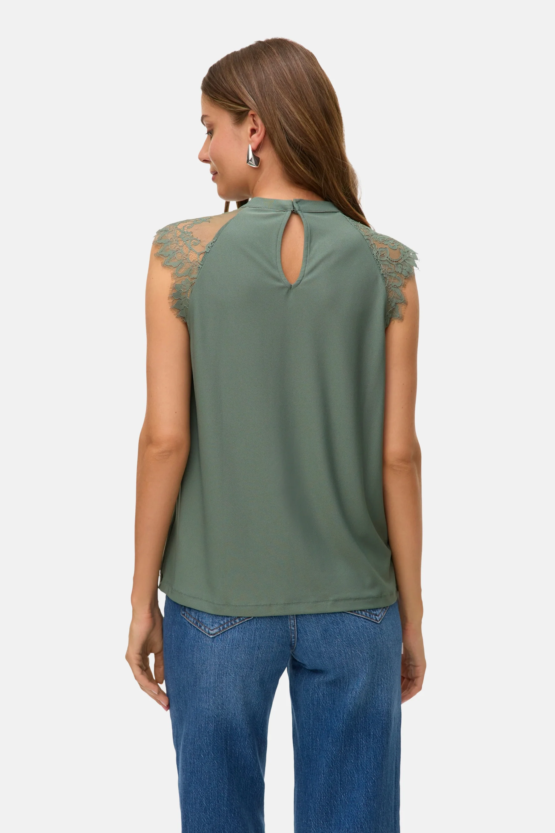 Blouse met korte mouwen - groen - Image 3