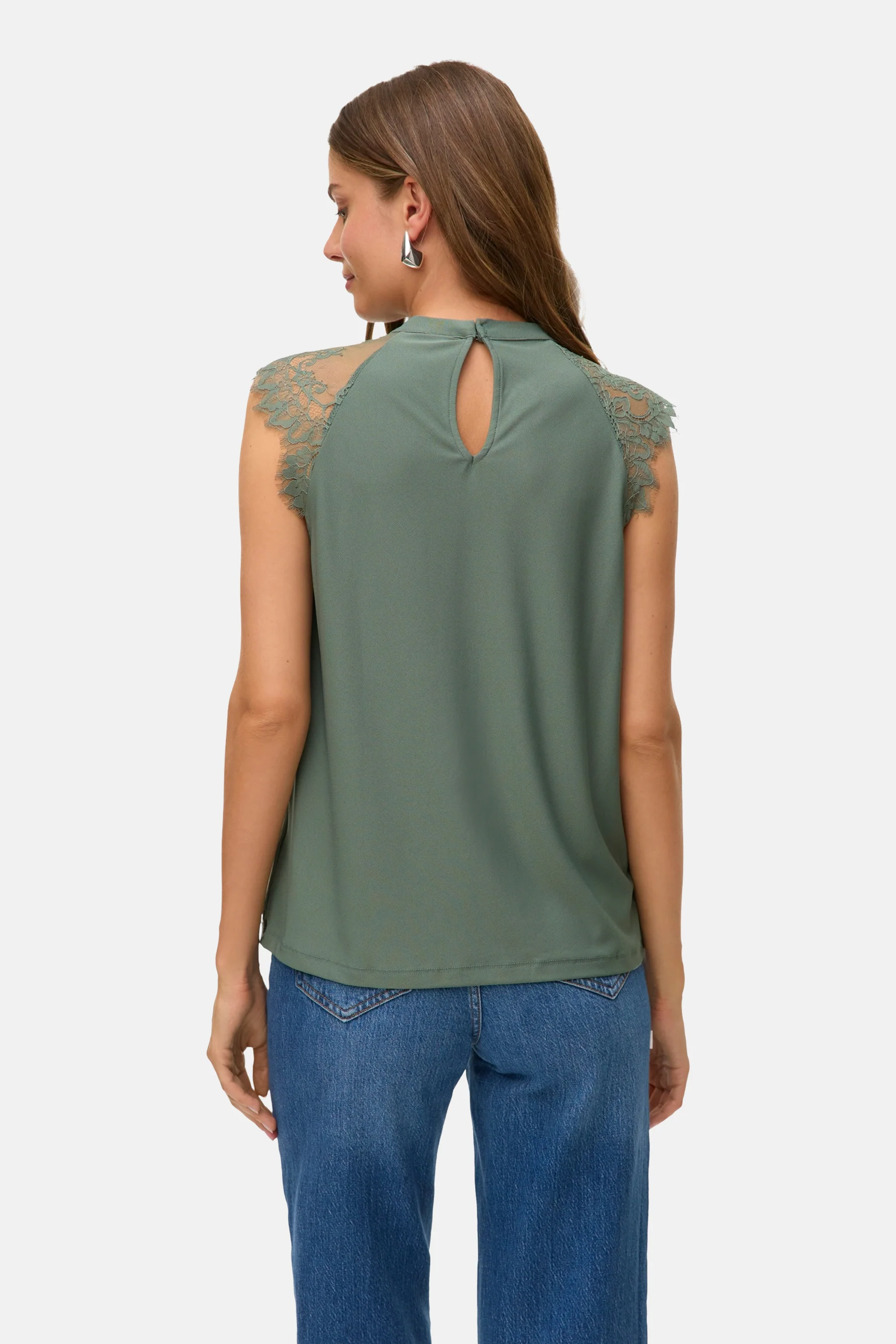 Blouse met korte mouwen - groen - Image 4