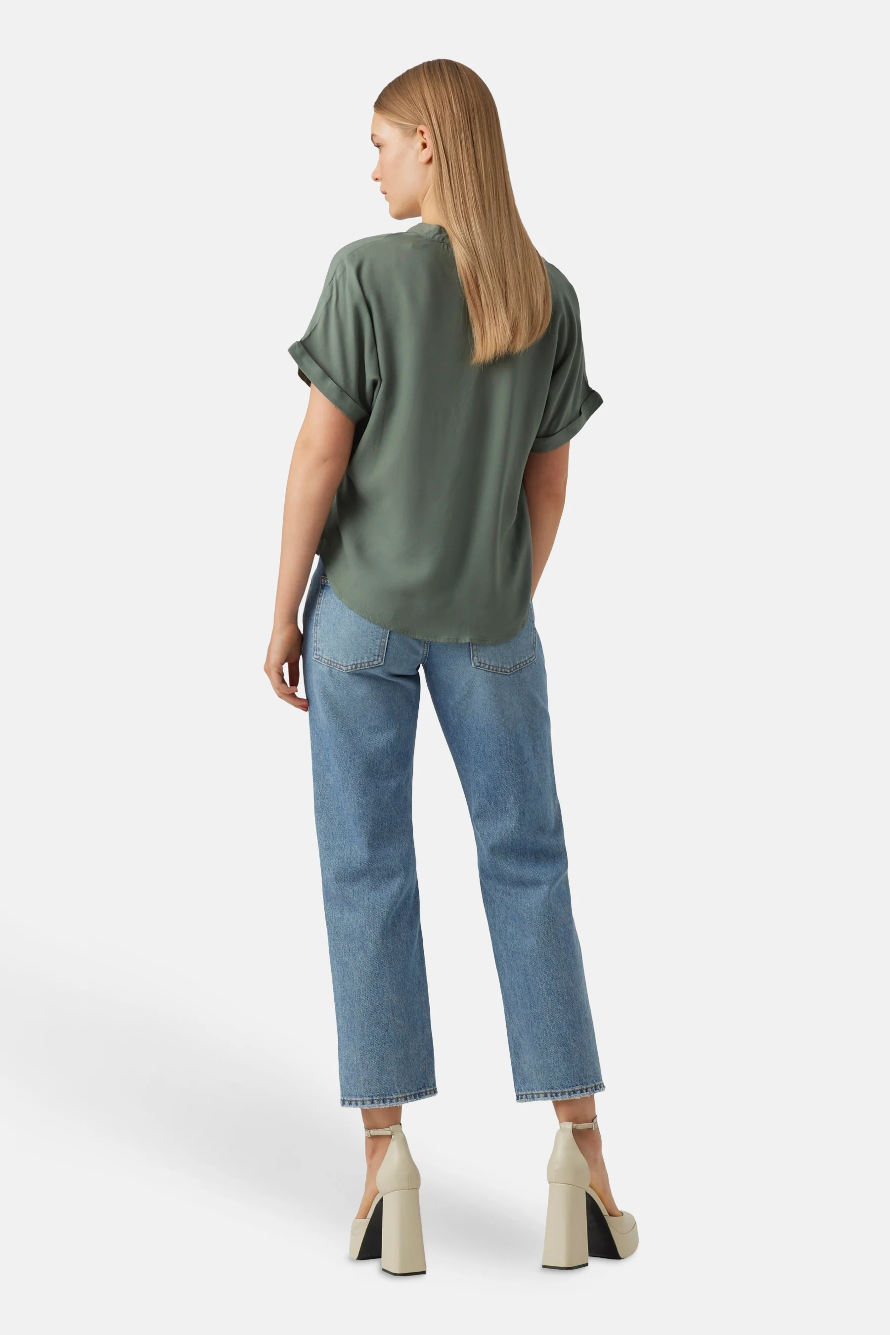 Blouse met korte mouwen - groen - Image 3
