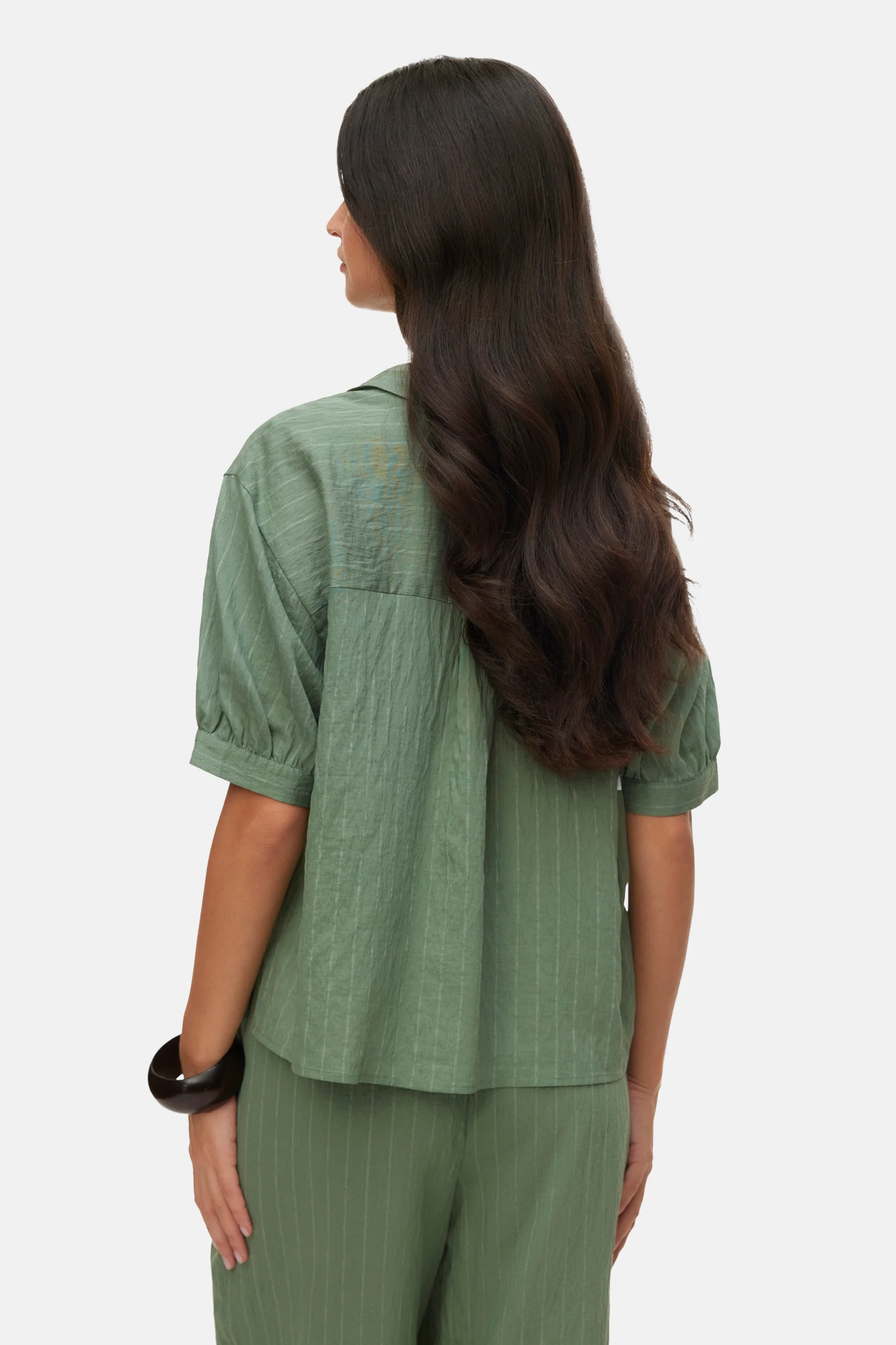 Blouse met korte mouwen - groen - Image 3