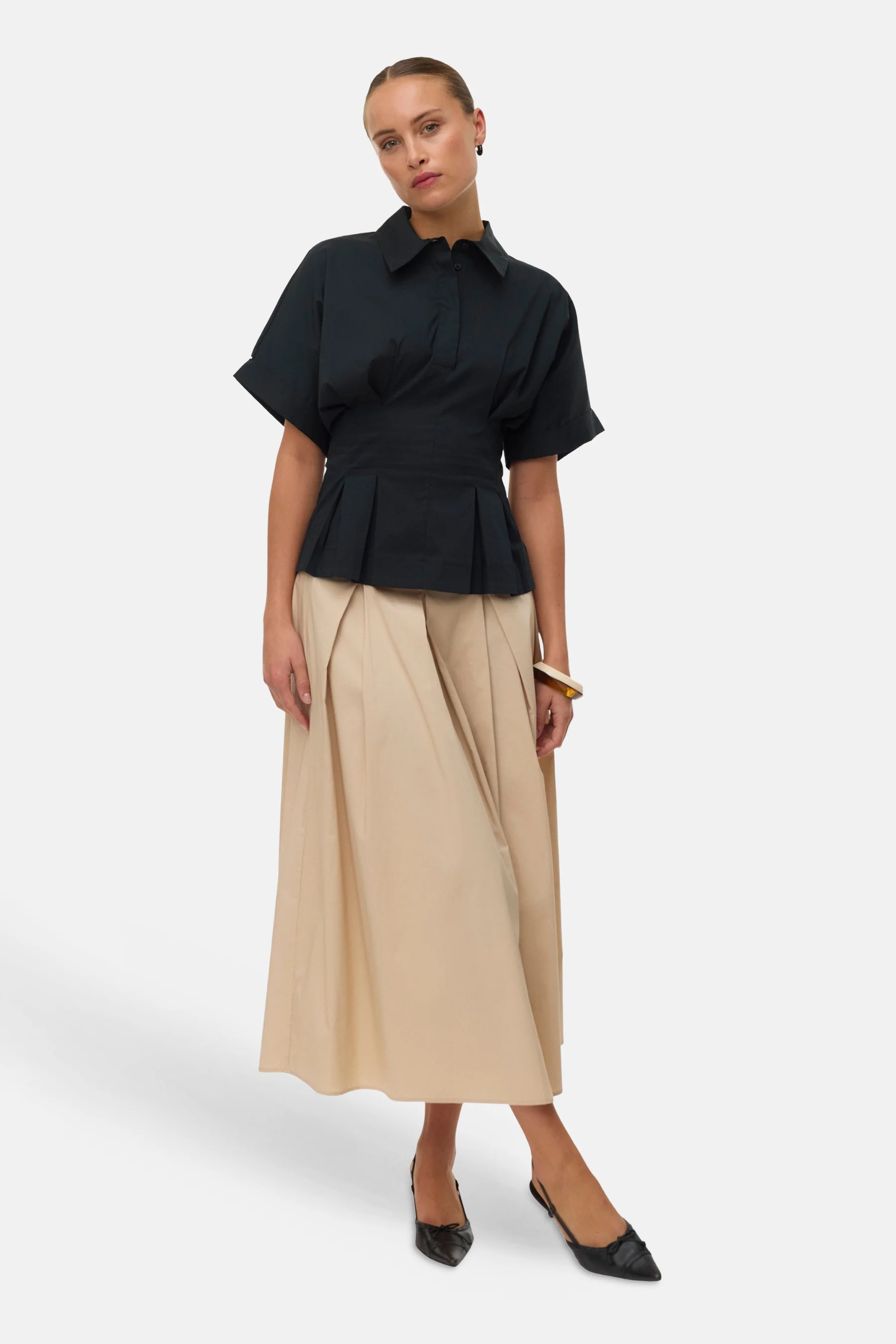 Blouse met korte mouwen - zwart - Image 2