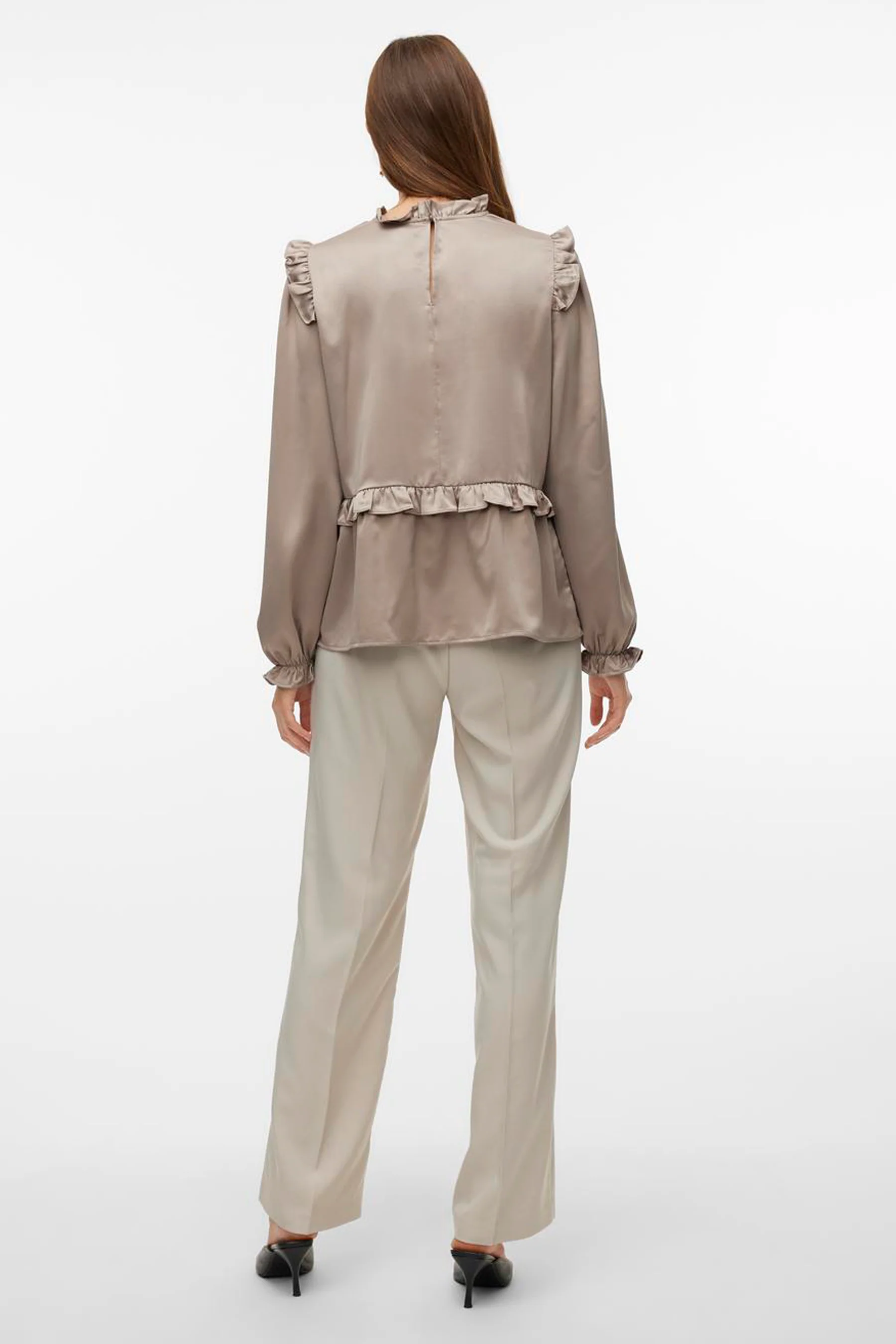 Blouse (lange mouwen) grijs - VERO MODA® - Image 3