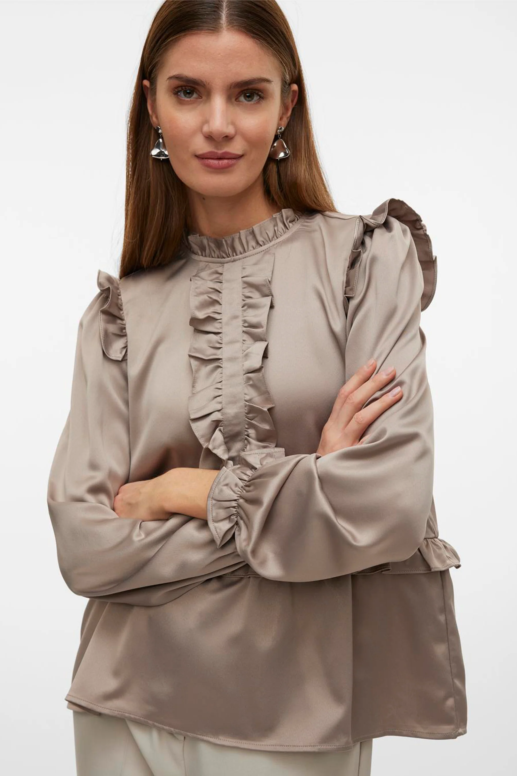 Blouse (lange mouwen) grijs - VERO MODA® - Image 4