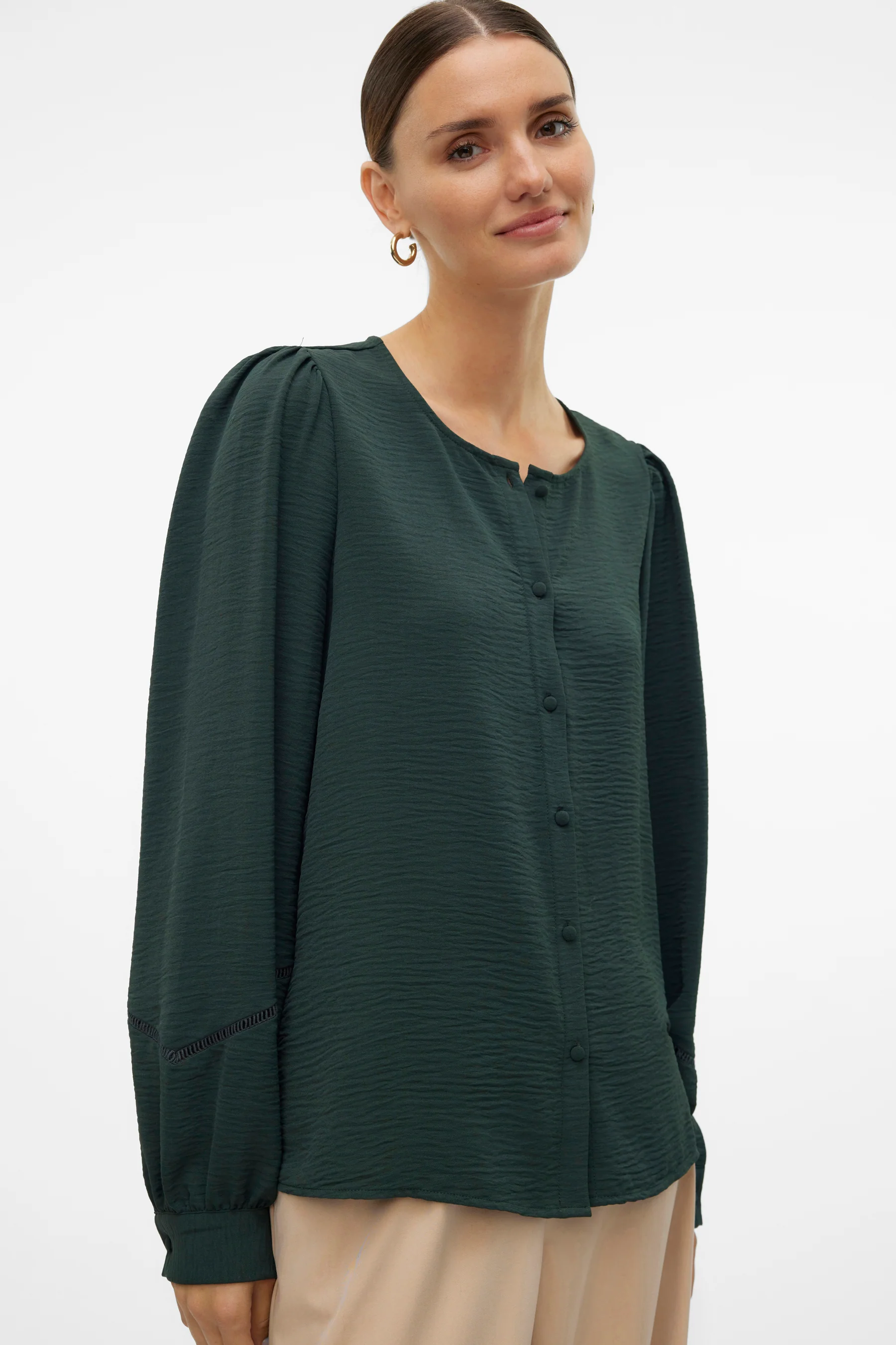 Blouse met lange mouwen - groen - Image 4
