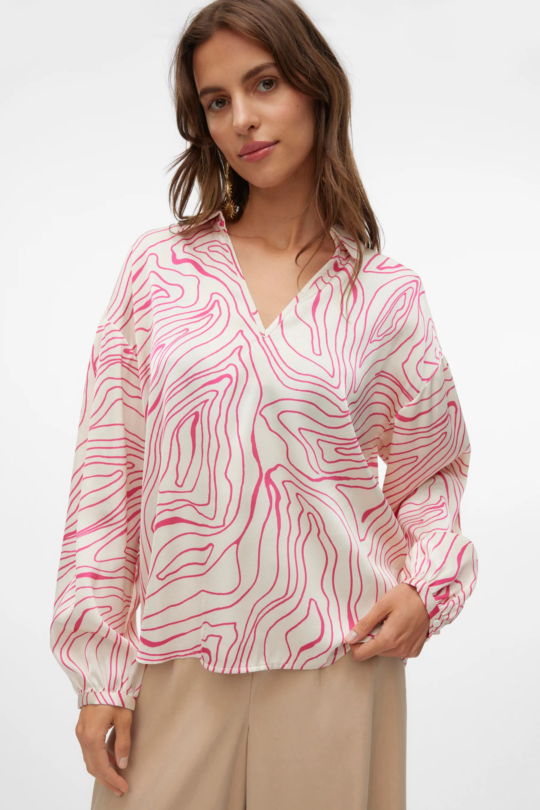 Blouse met lange mouwen - roze - Image 5