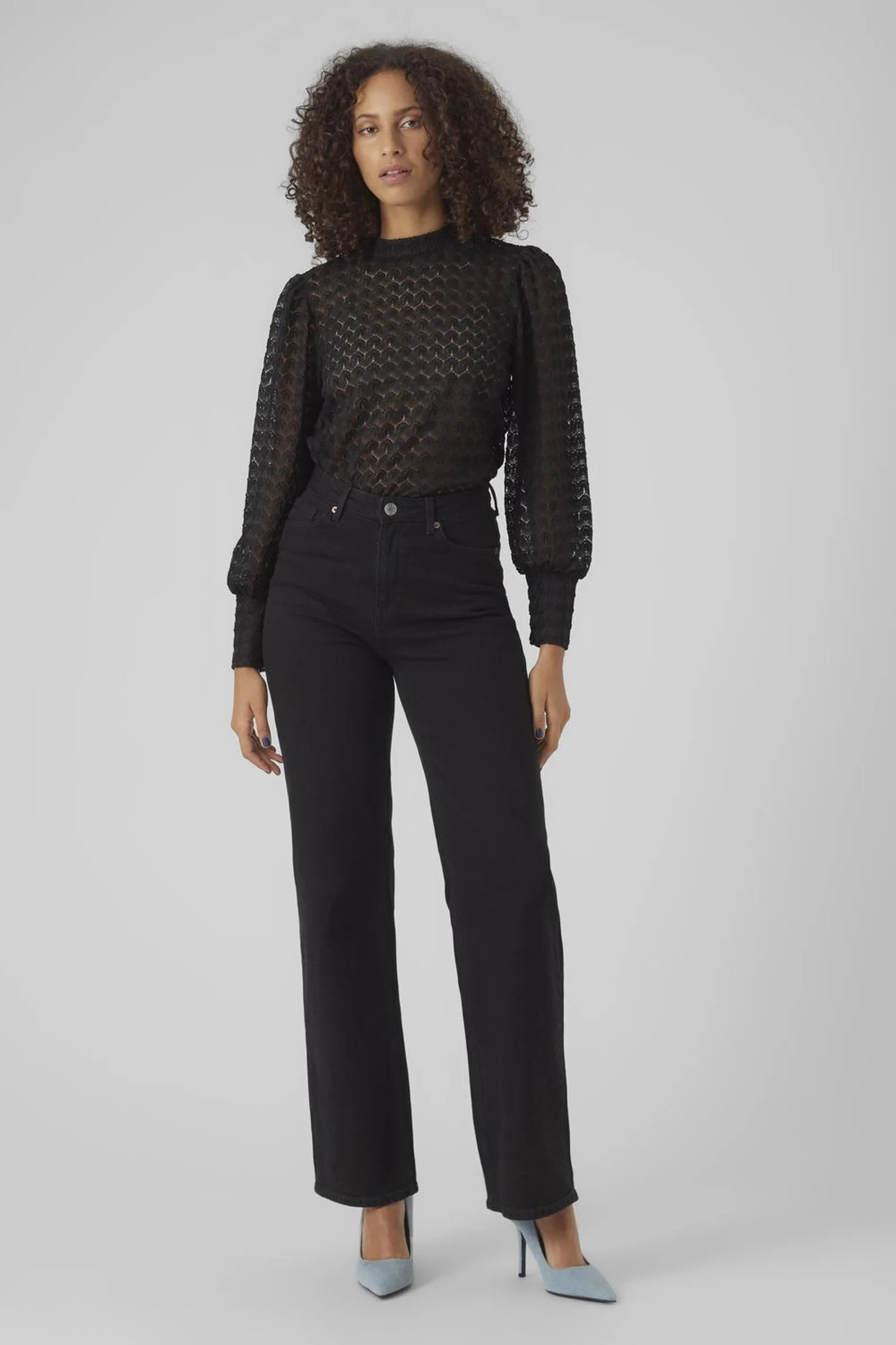 Blouse met lange mouwen - zwart