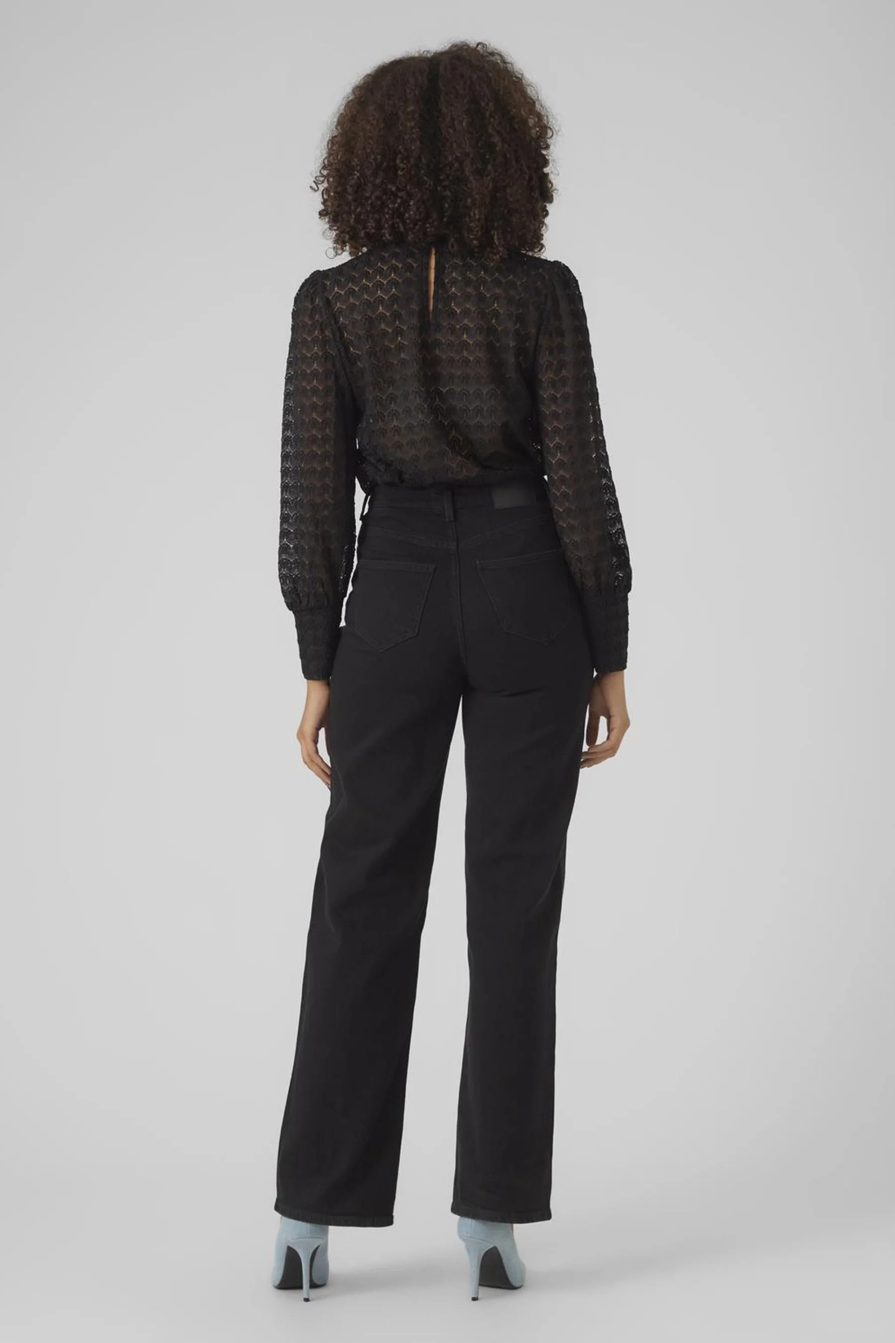 Blouse met lange mouwen - zwart - Image 5
