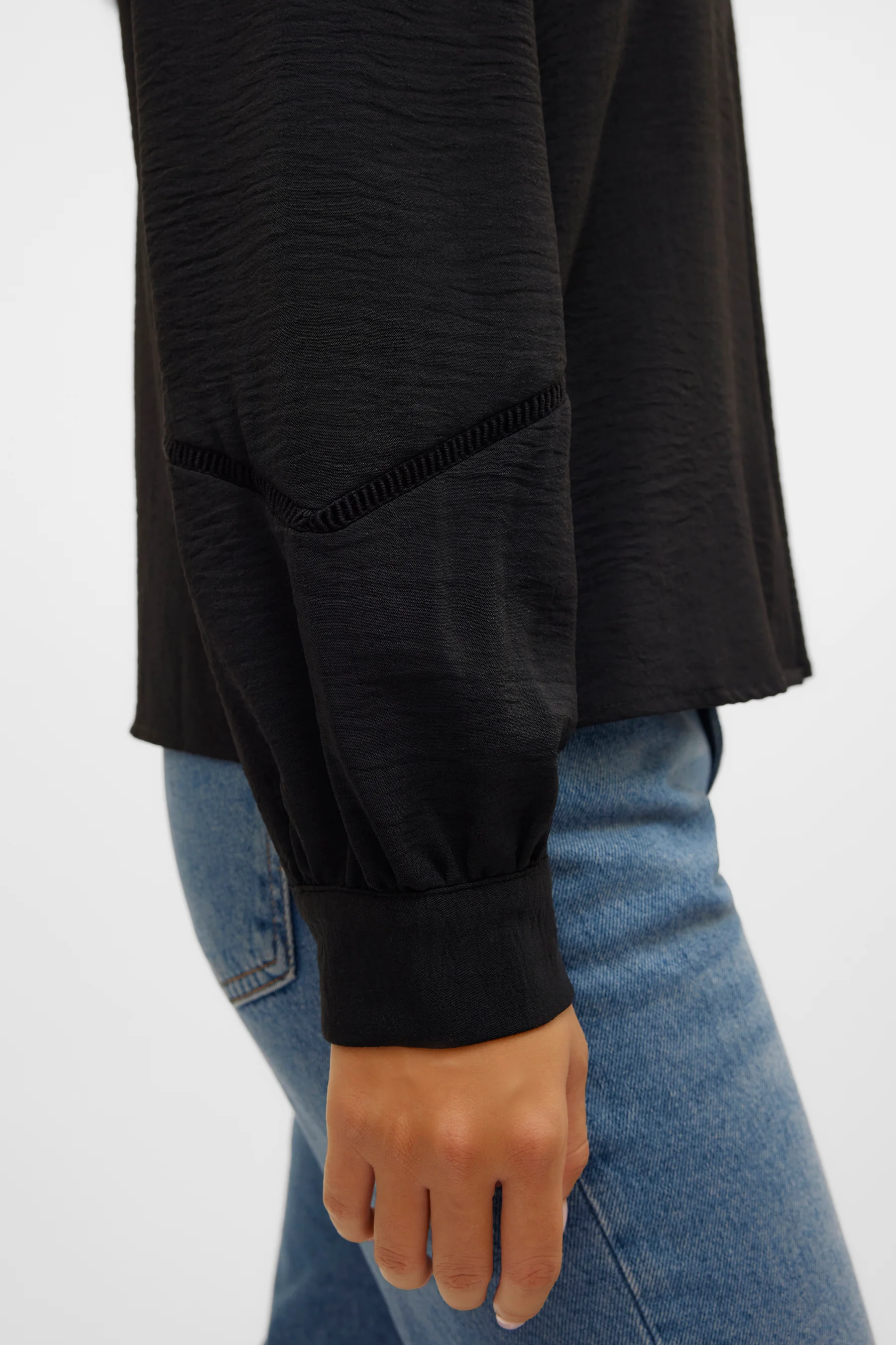 Blouse met lange mouwen - zwart - Image 5