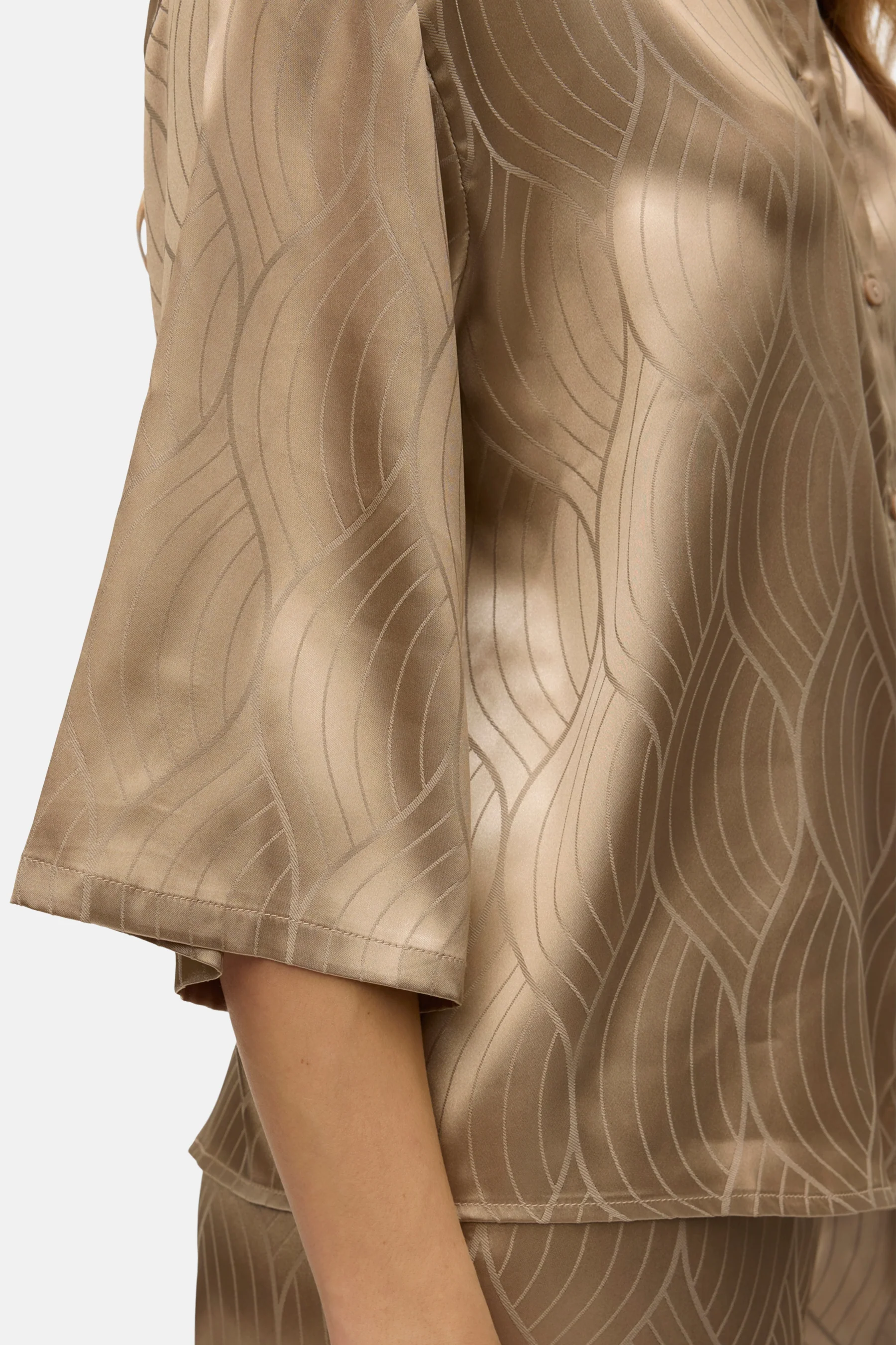 Hemd met korte mouwen - beige - Image 5