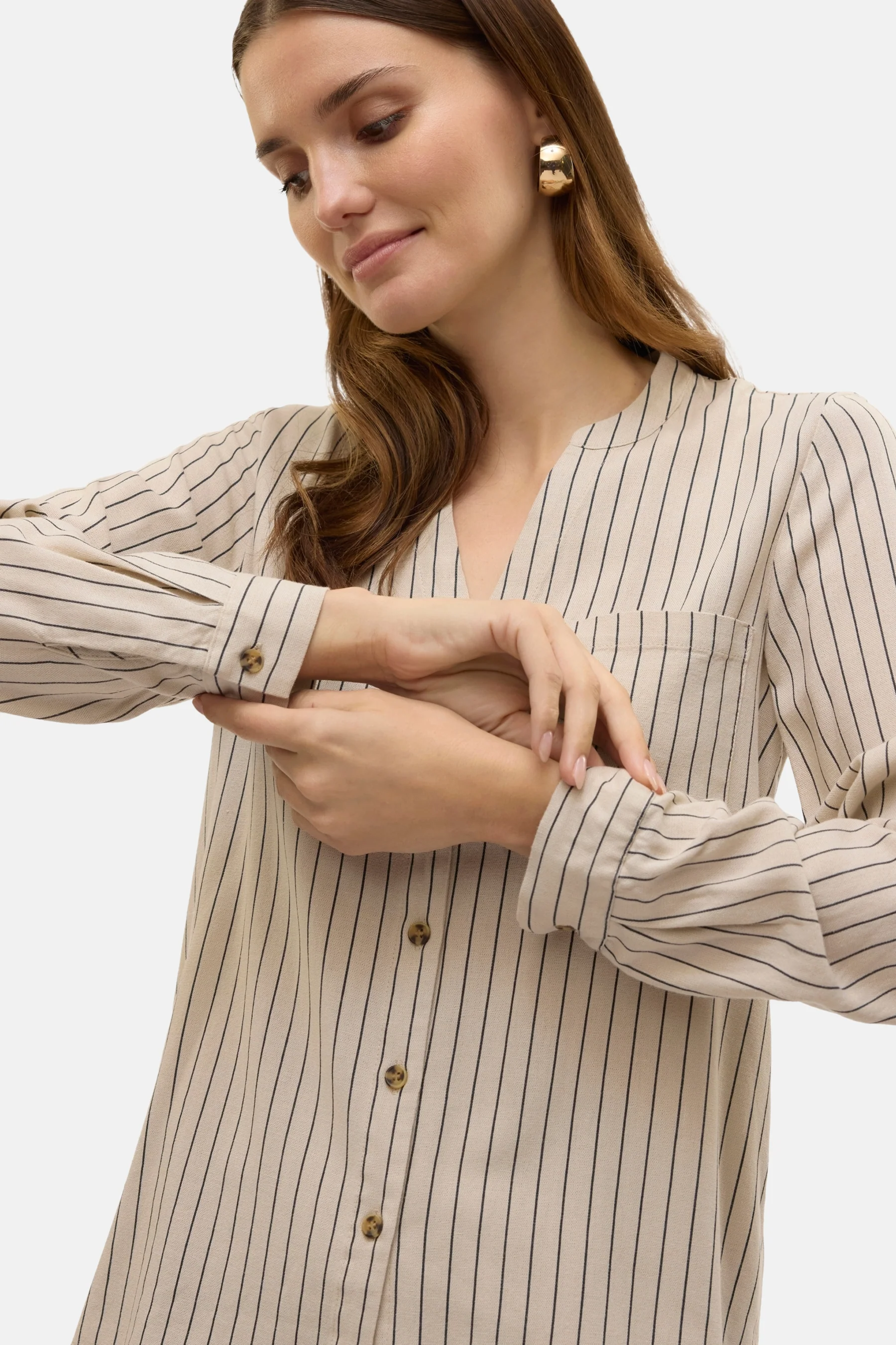 Hemd met lange mouwen - Beige - Image 5