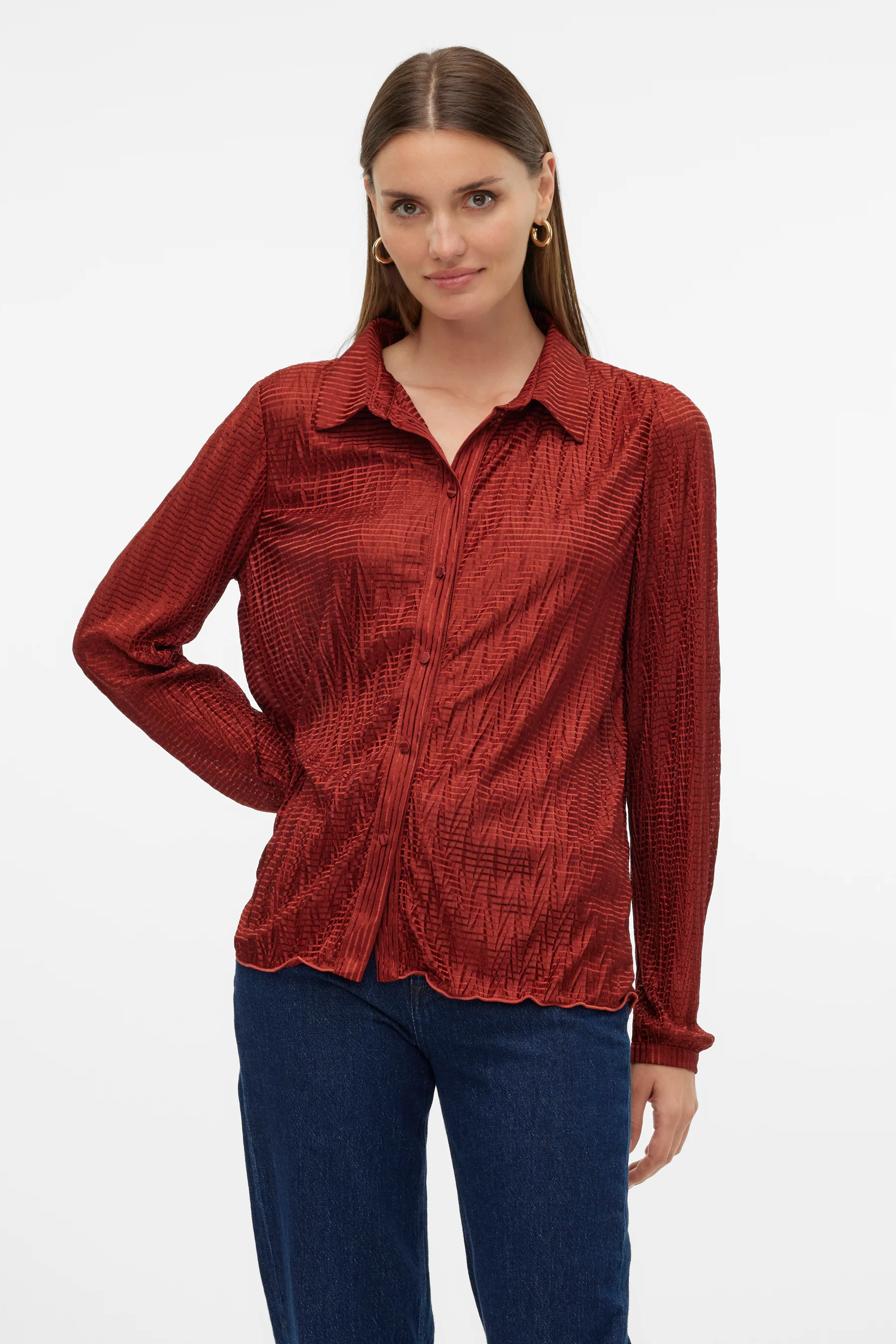 Hemd met lange mouwen - rood