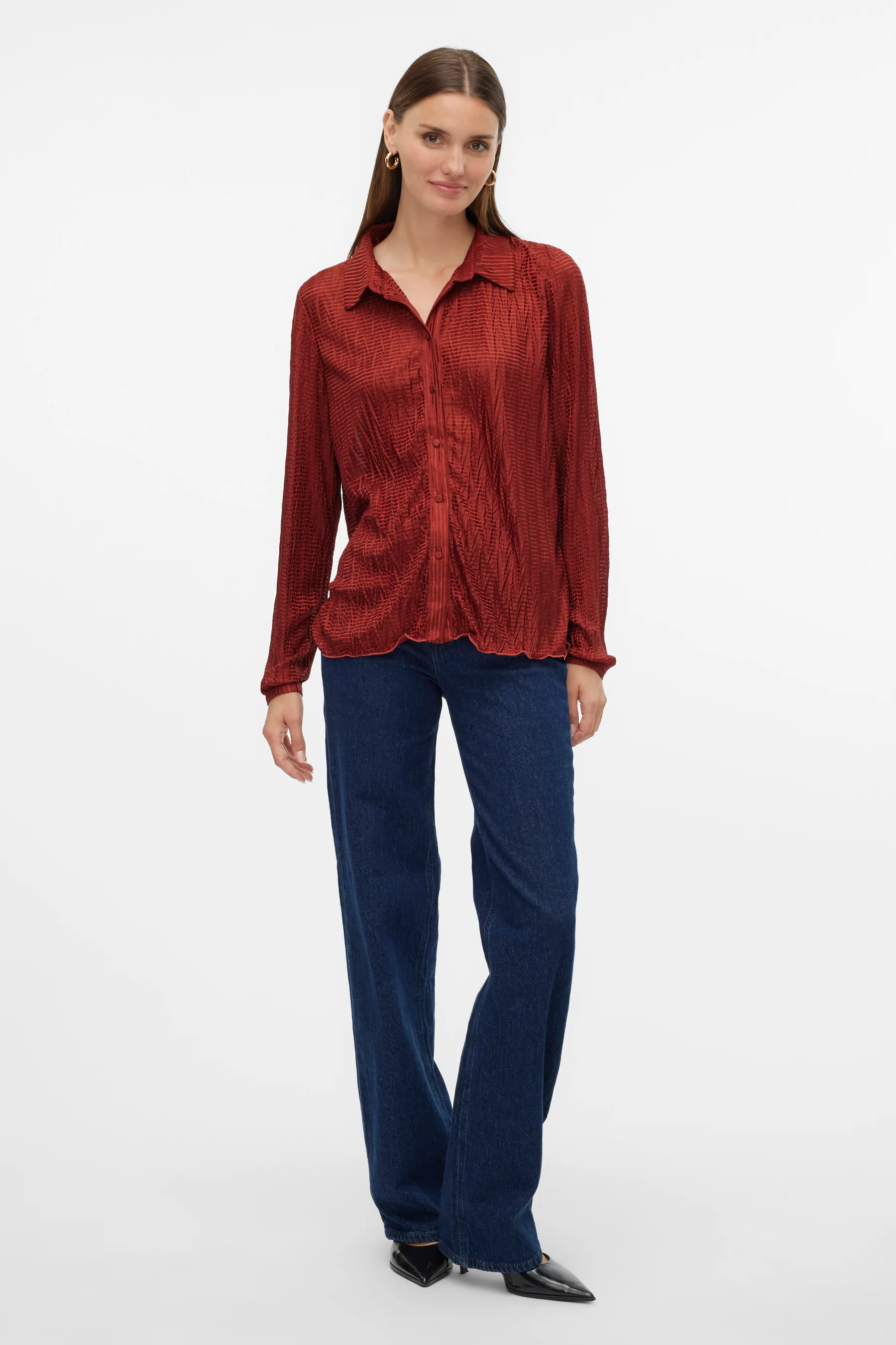 Hemd met lange mouwen - rood - Image 2