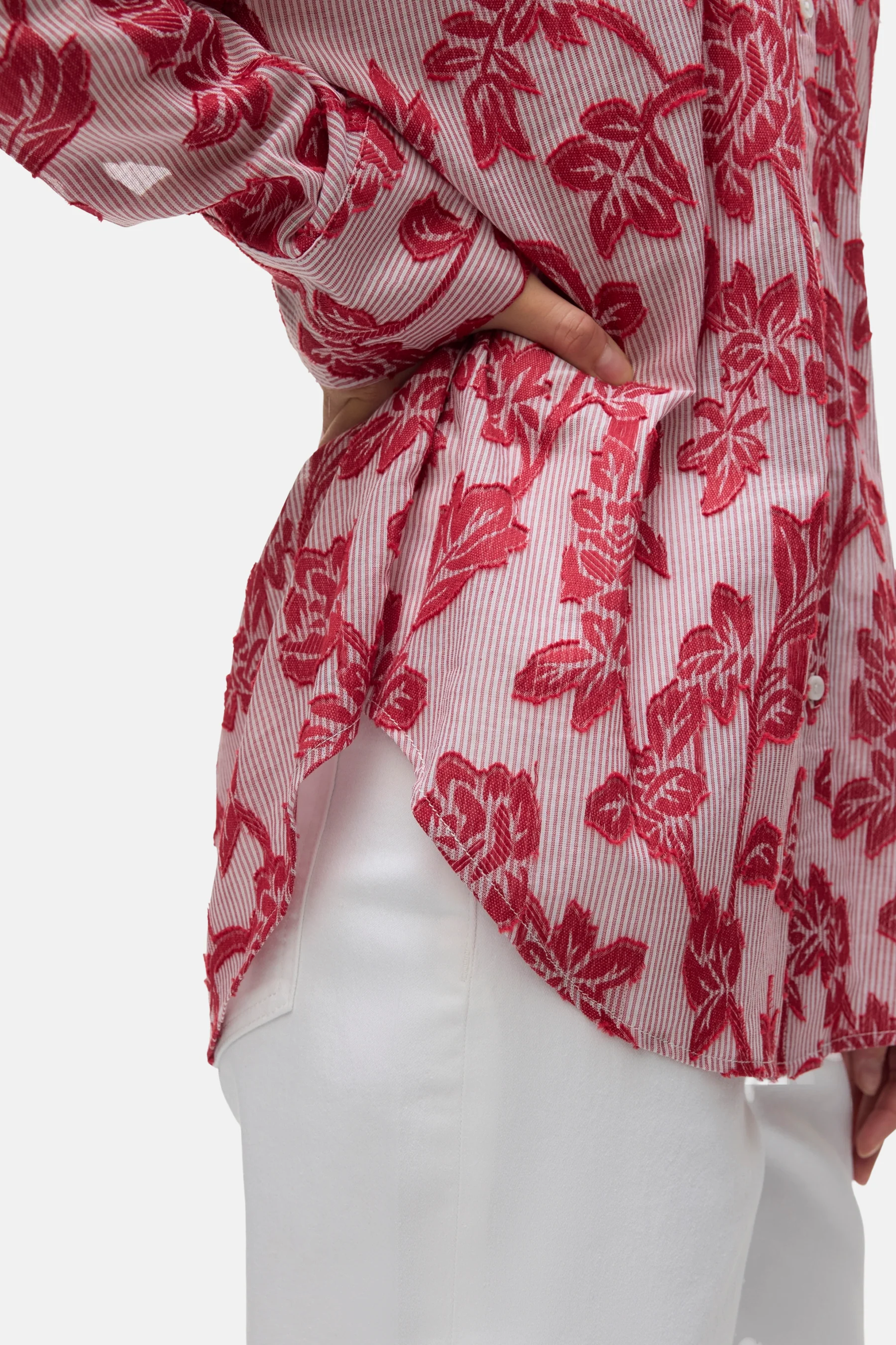 Hemd met lange mouwen - rood - Image 5