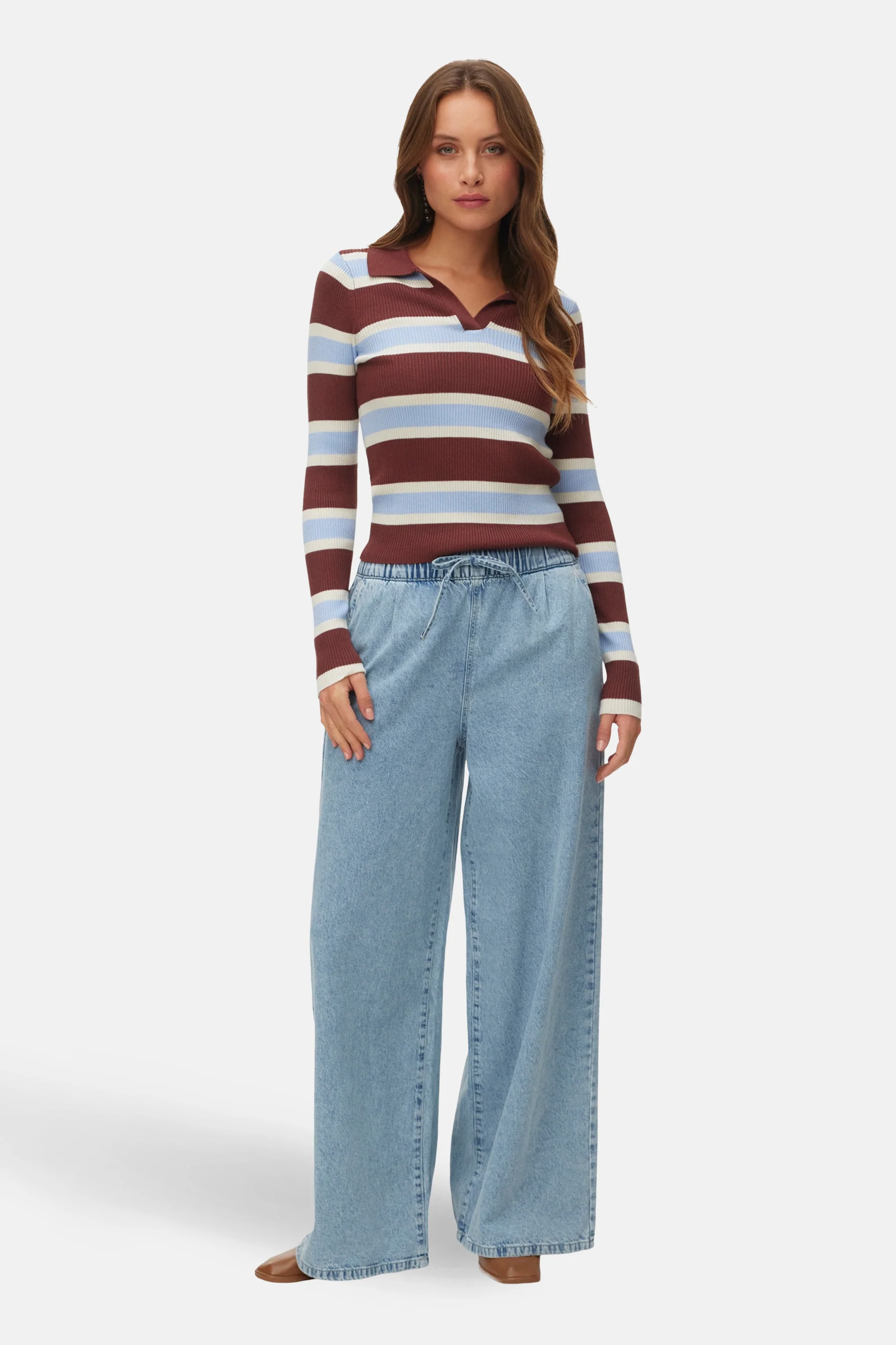 Jeans wide light blue denim - VERO MODA® - Image 2