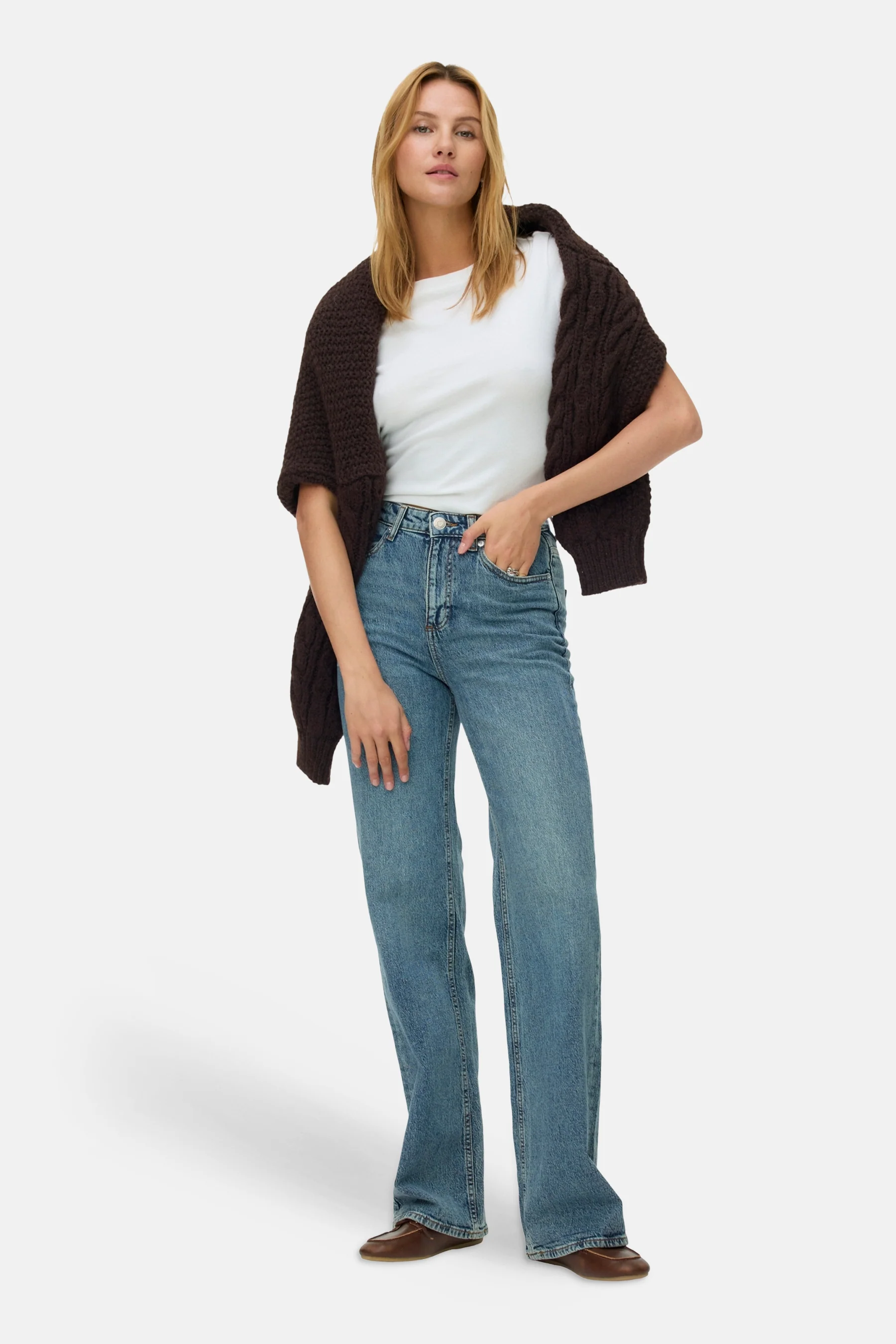 Jeans wide mid blue denim - VERO MODA® - Image 2