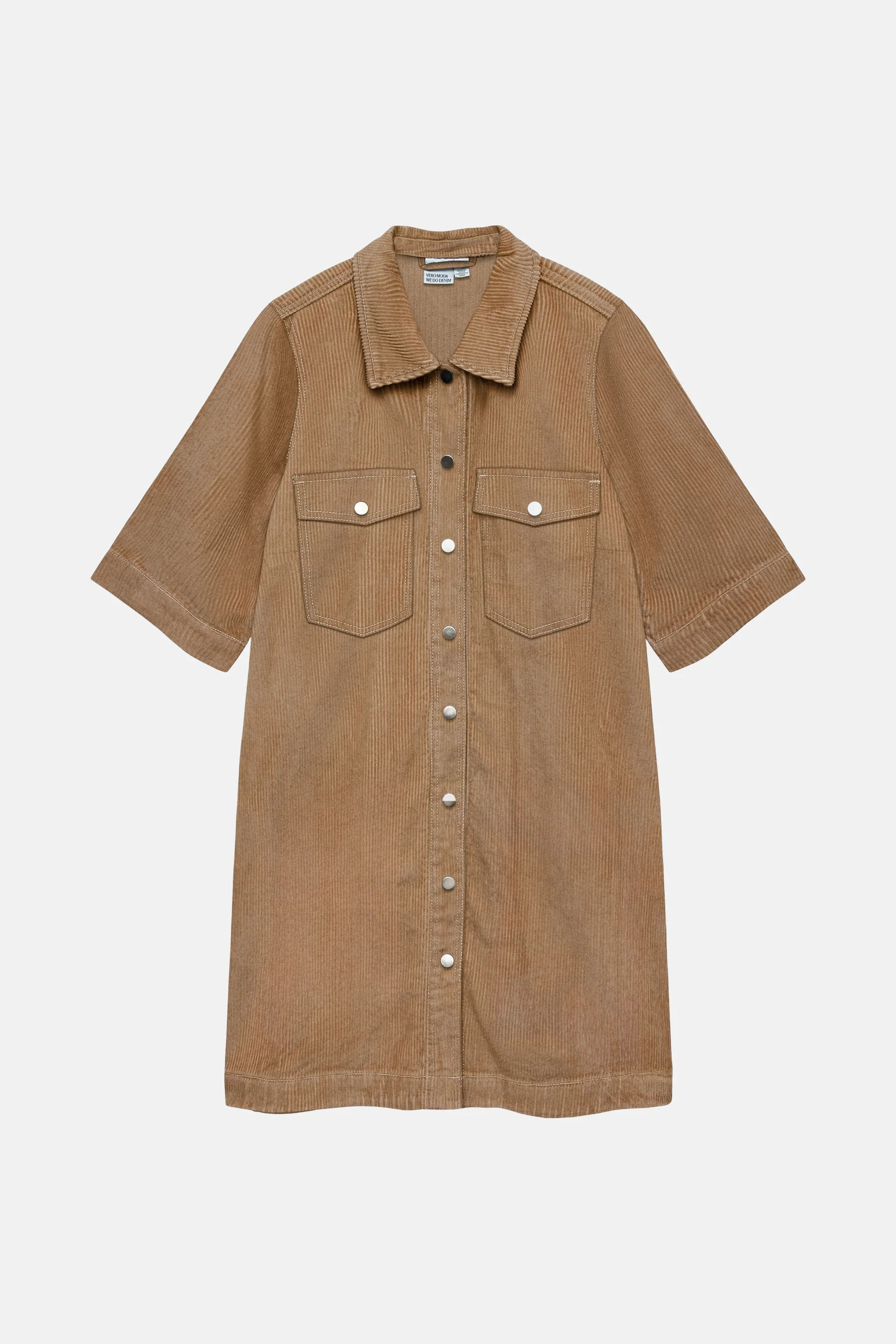Kleedje met korte mouwen - beige - Image 5