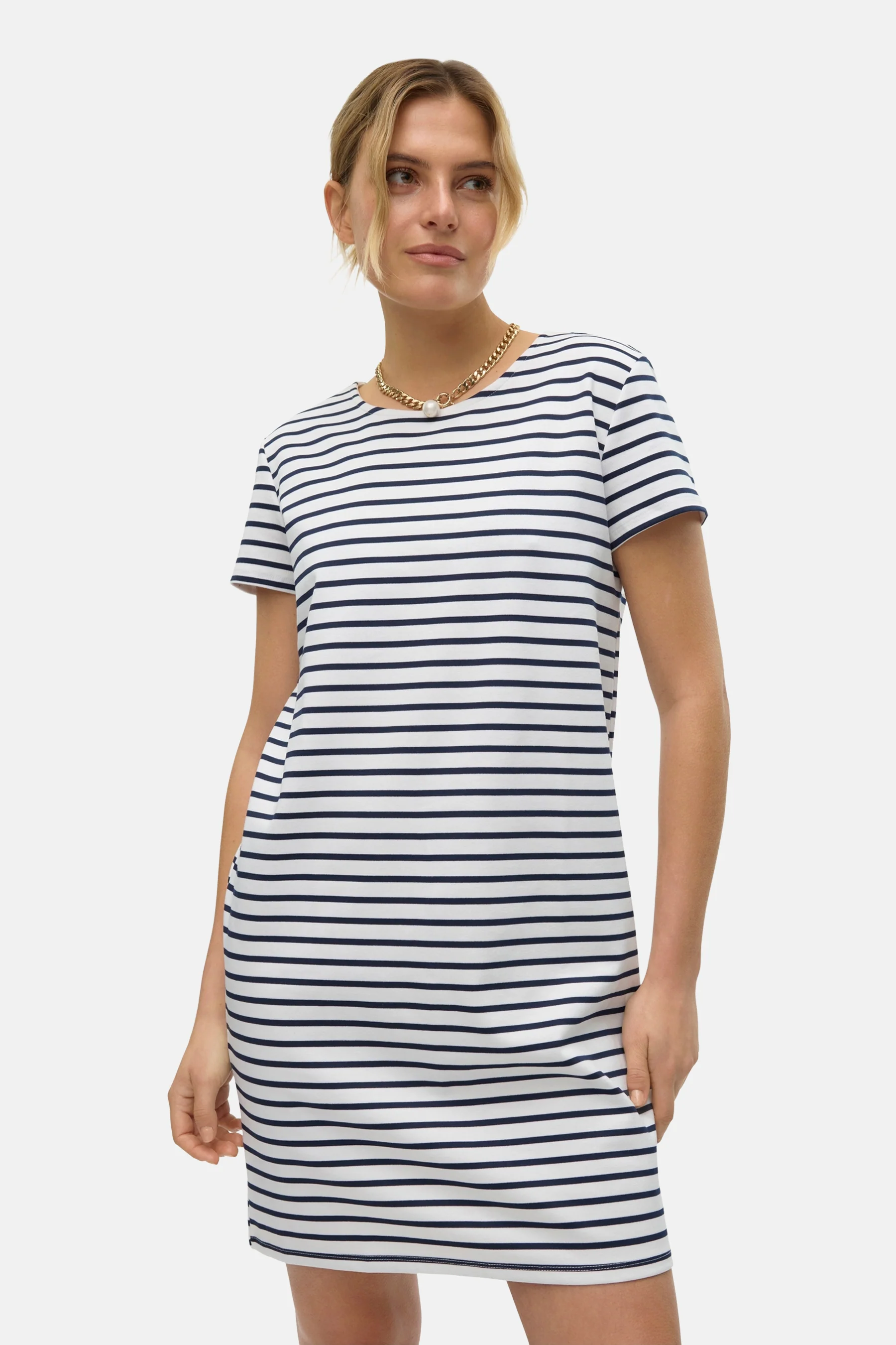 Kleedje met korte mouwen - blauw - Image 6