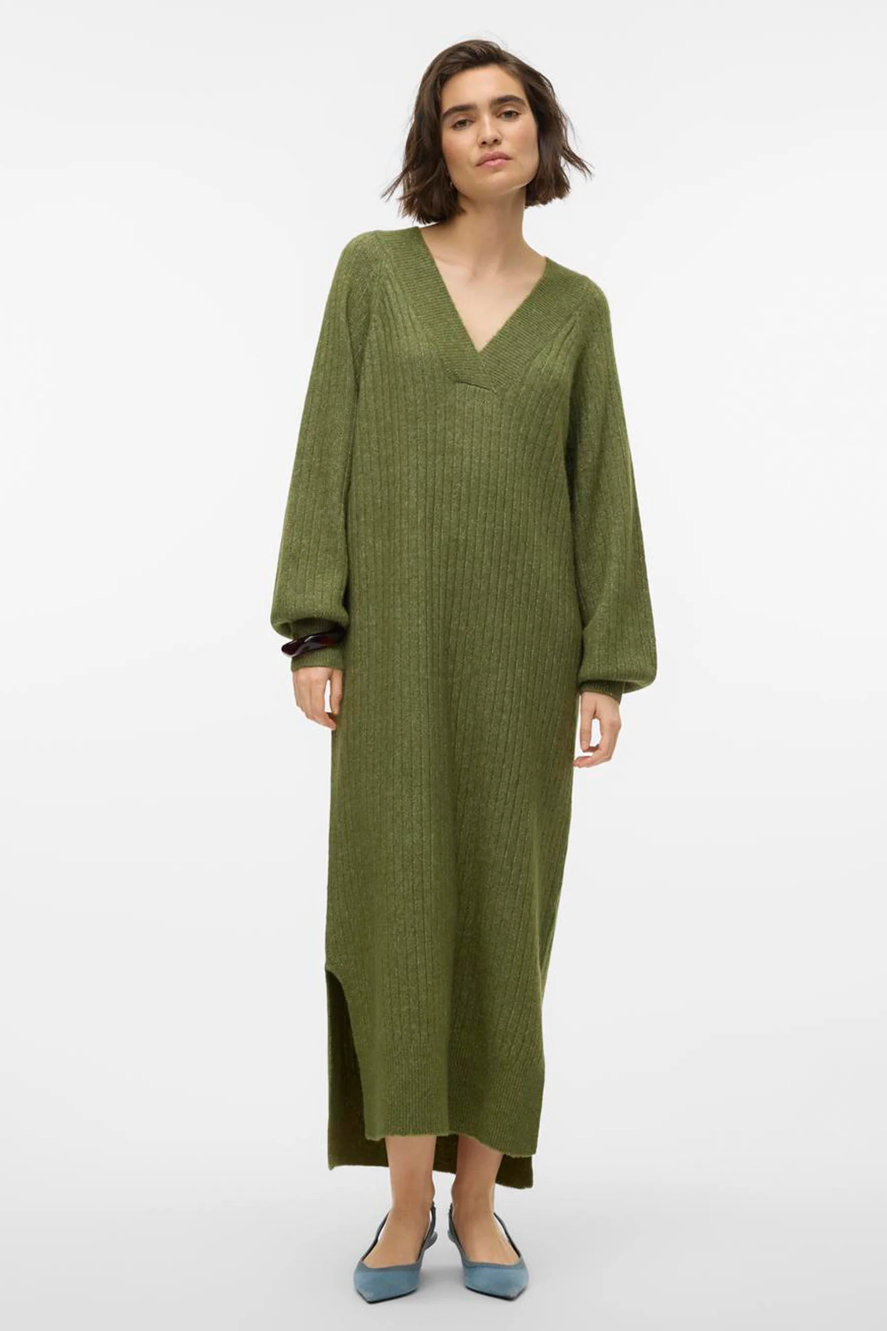 Kleedje met lange mouwen - groen - Image 5