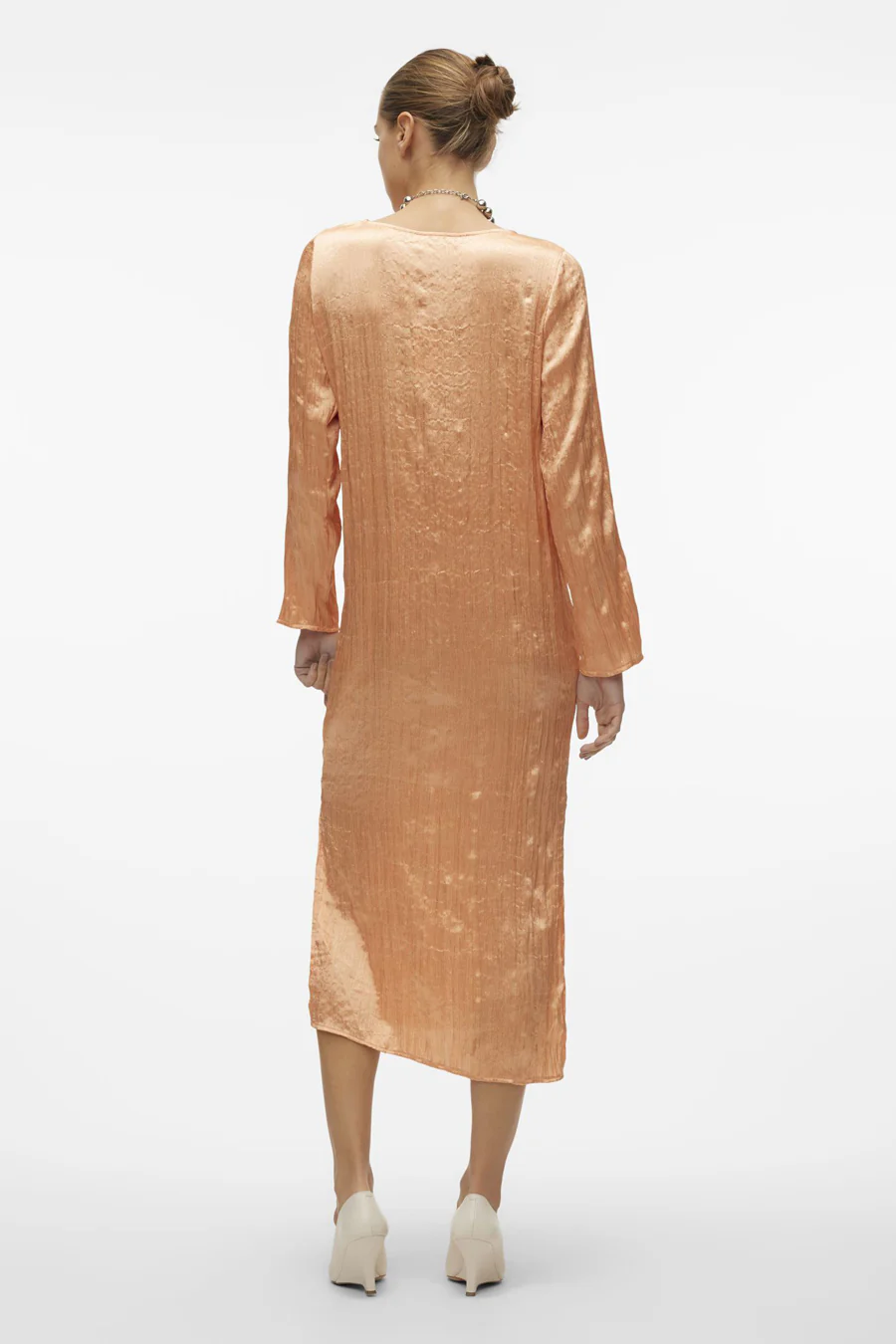 Kleedje met lange mouwen - oranje - Image 2
