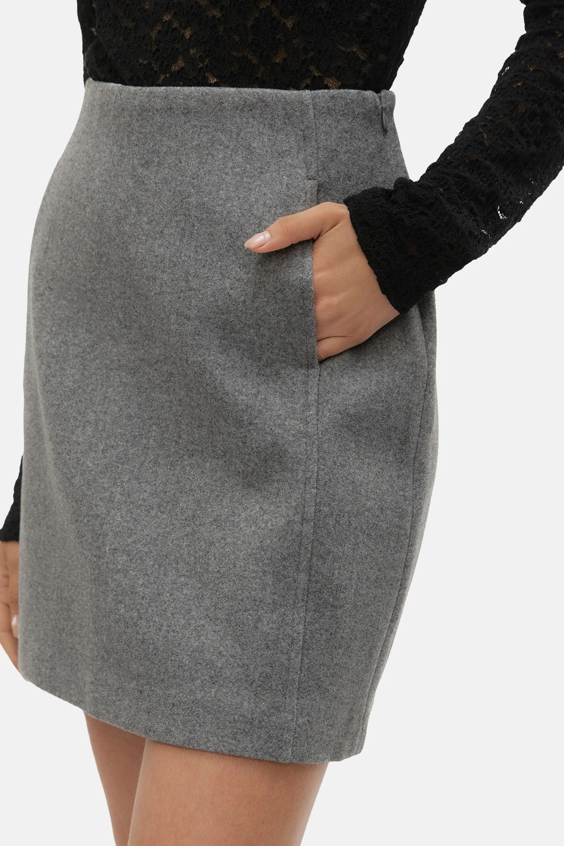 Korte rok - grijs - Image 5