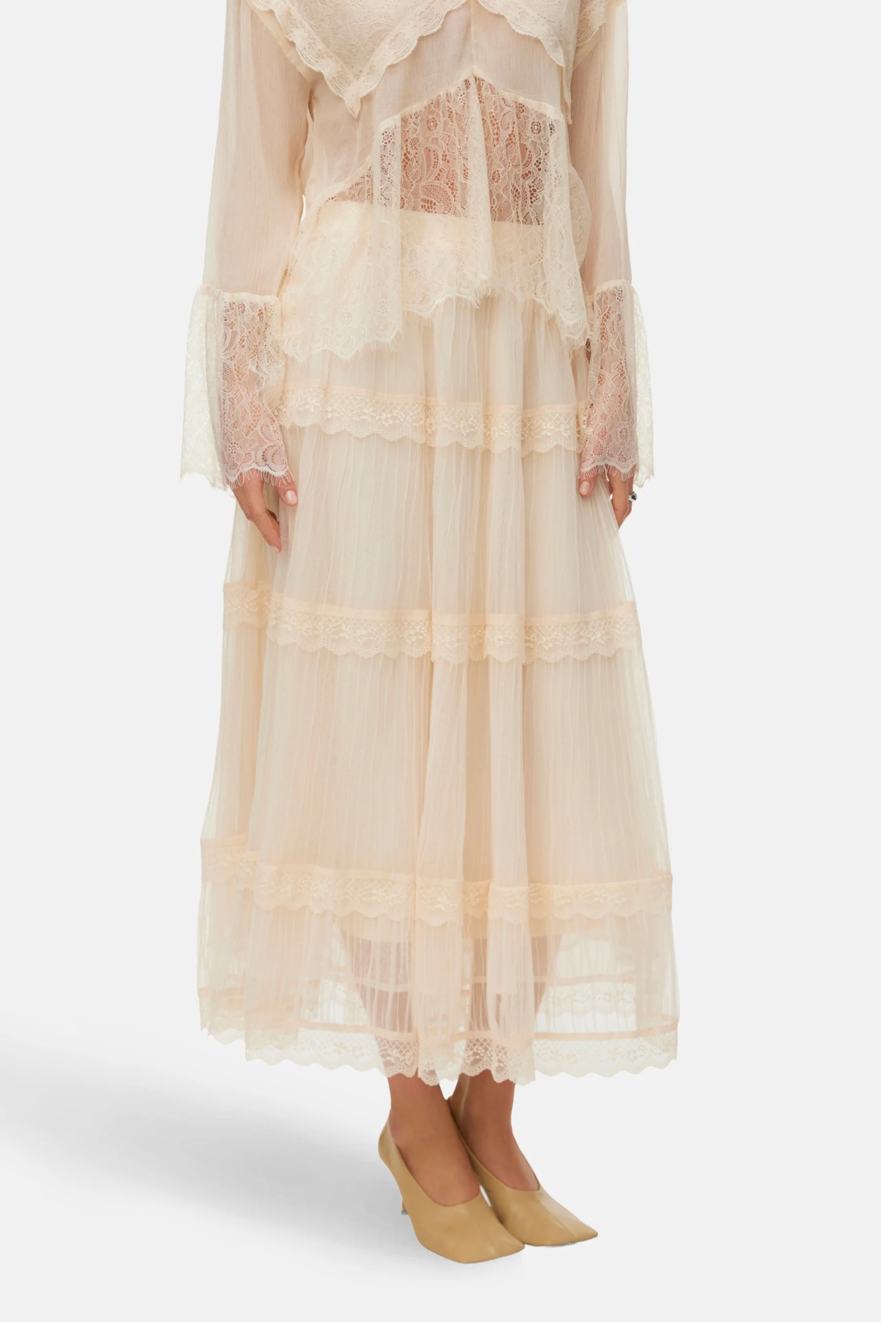 Lange rok - ecru - Image 2