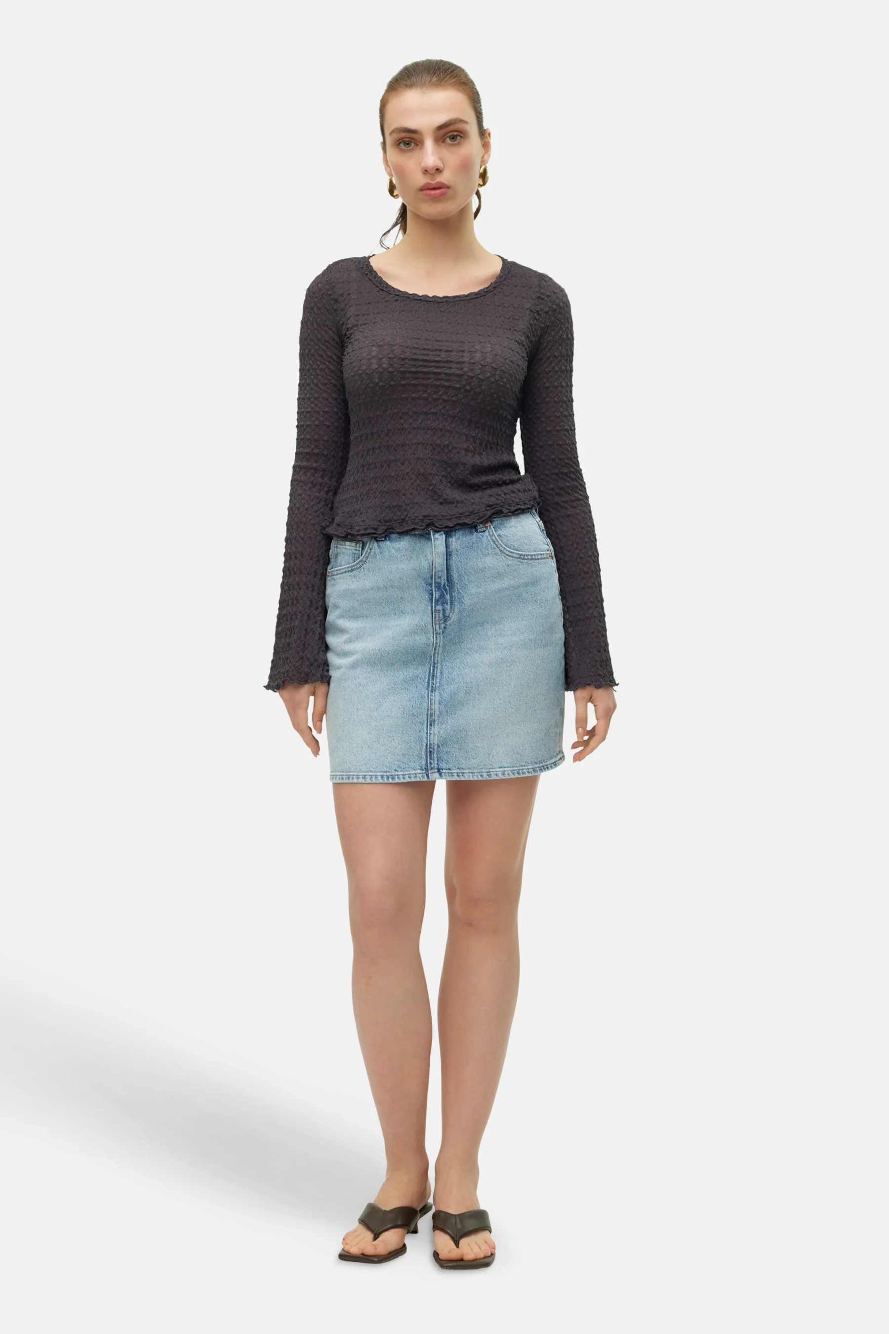 Korte rok - light blue denim - Image 2
