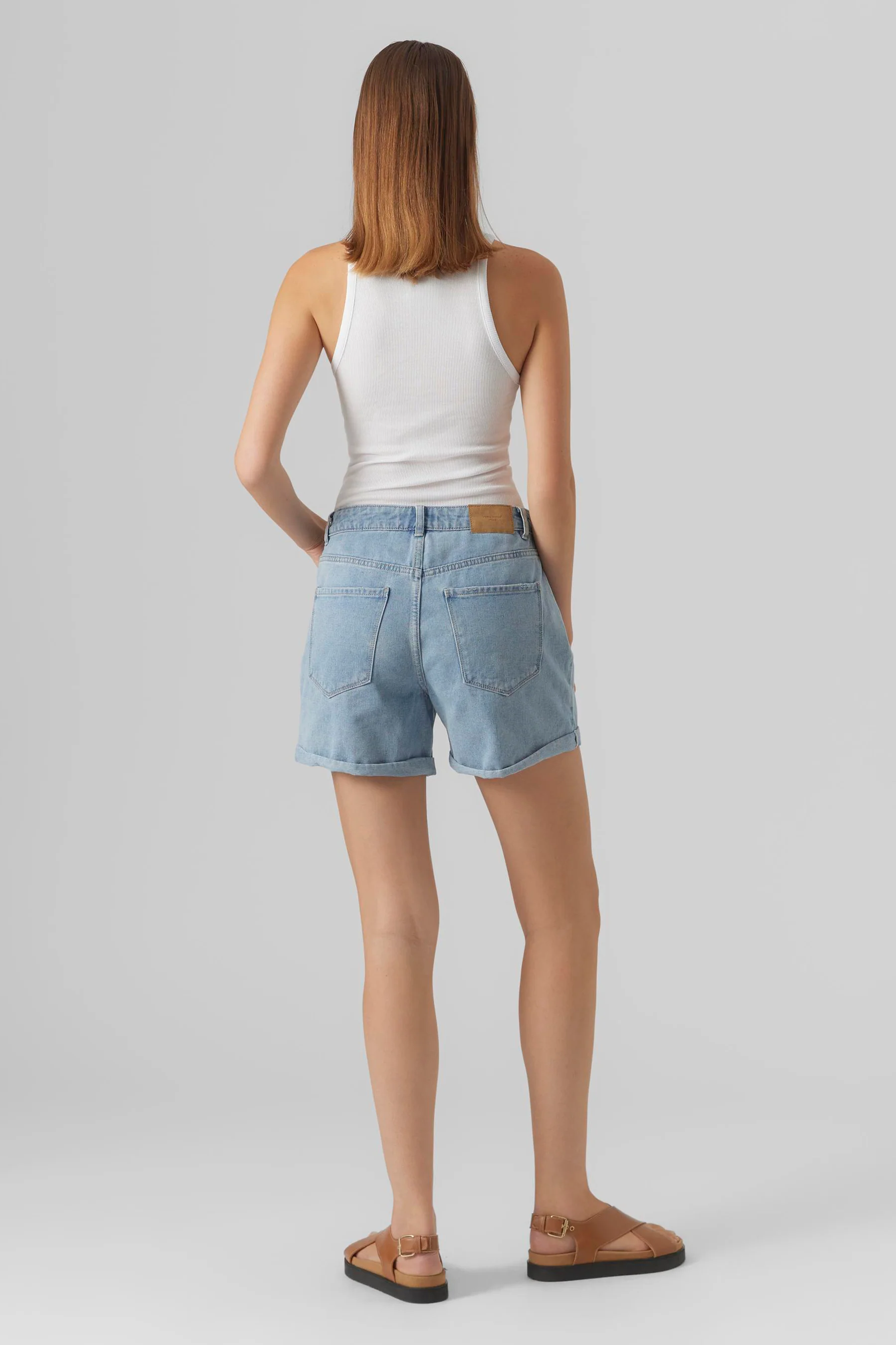 Short - light blue denim - Image 3